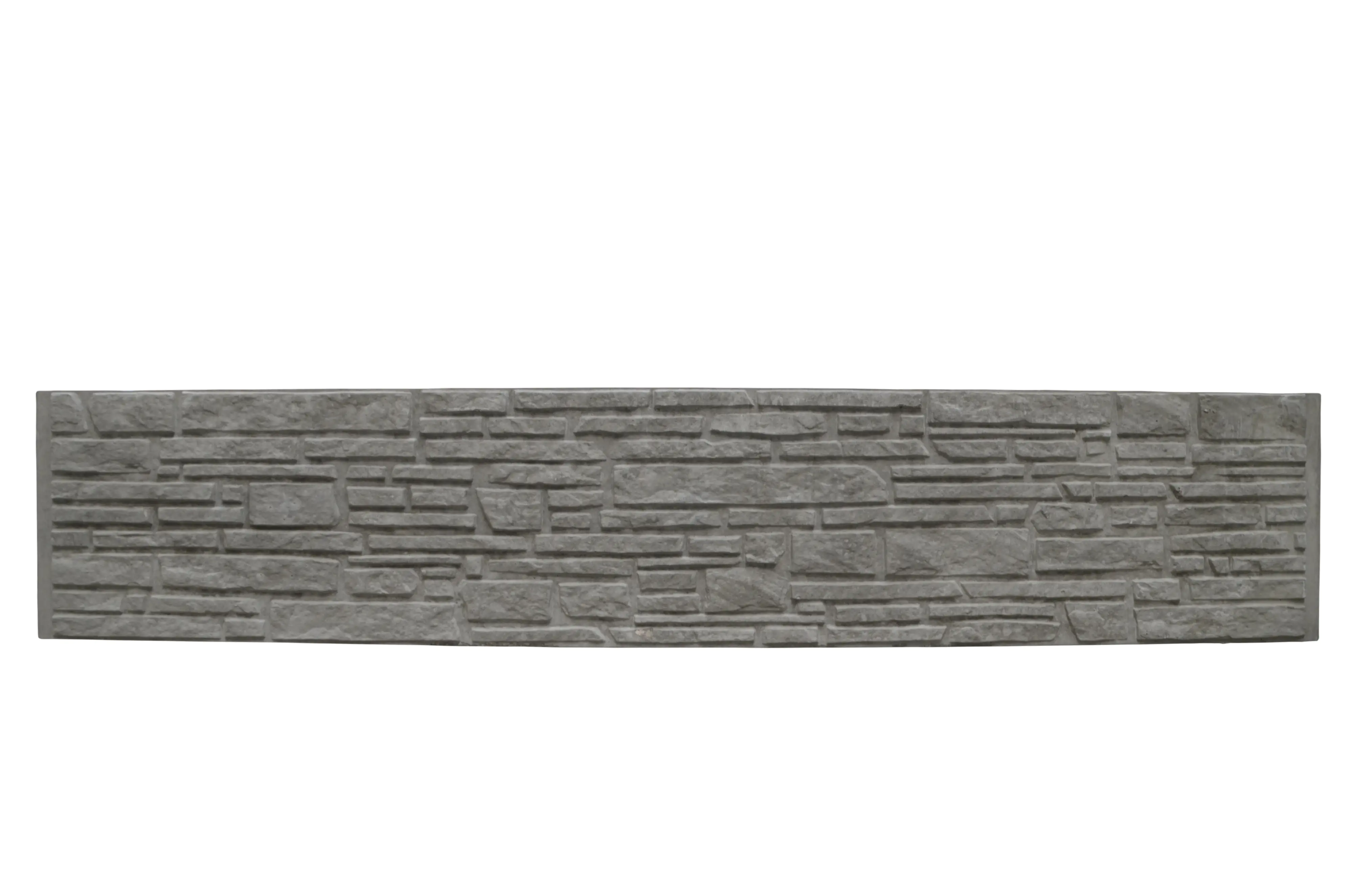 Betonzaun Grundset Montana S-Motiv mit Anfangs und Endpfosten 231 cm 