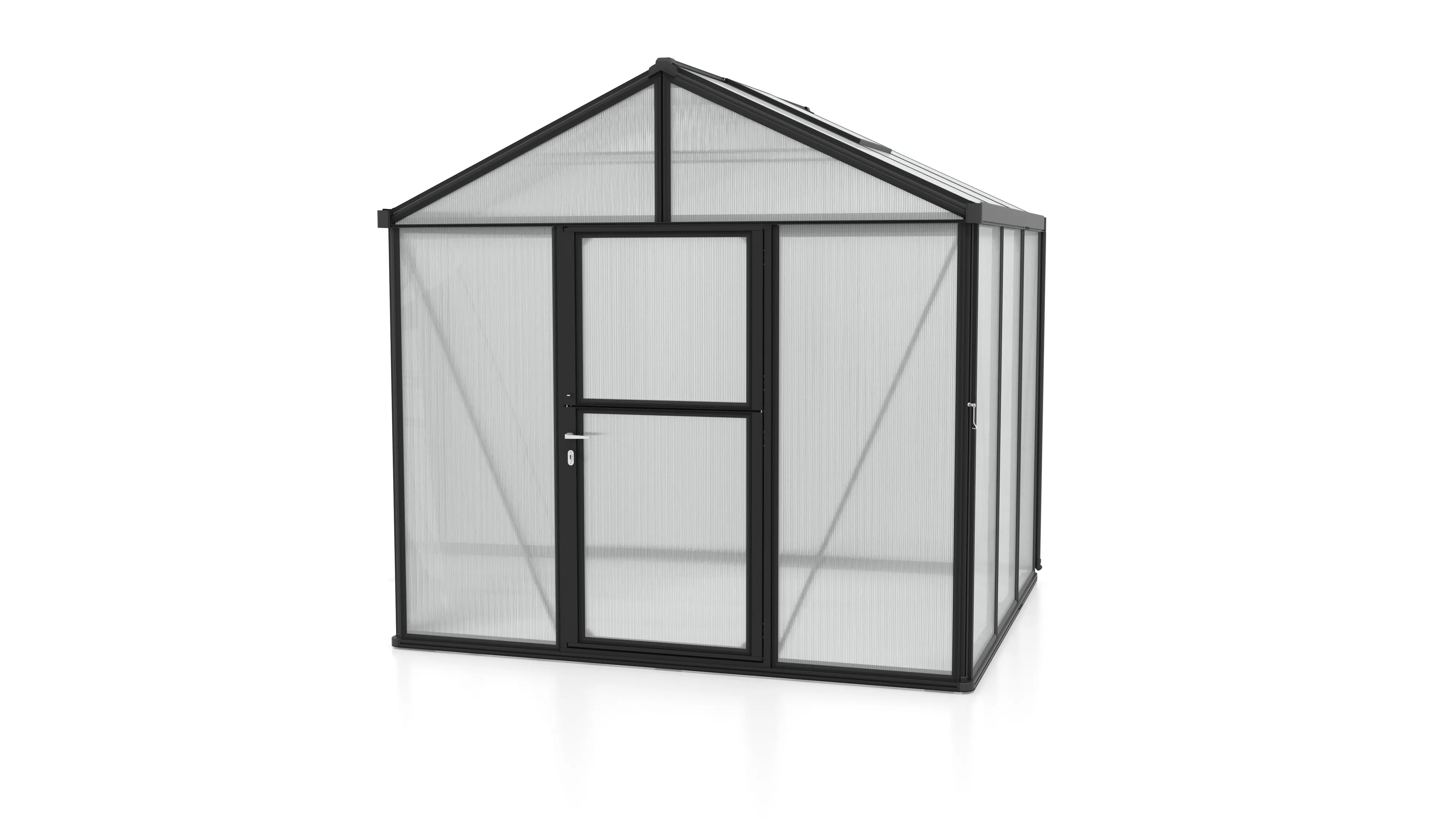 Vitavia Gewächshaus-Set Zeus 6200 HKP 10 mm schwarz 266 x 249 cm 