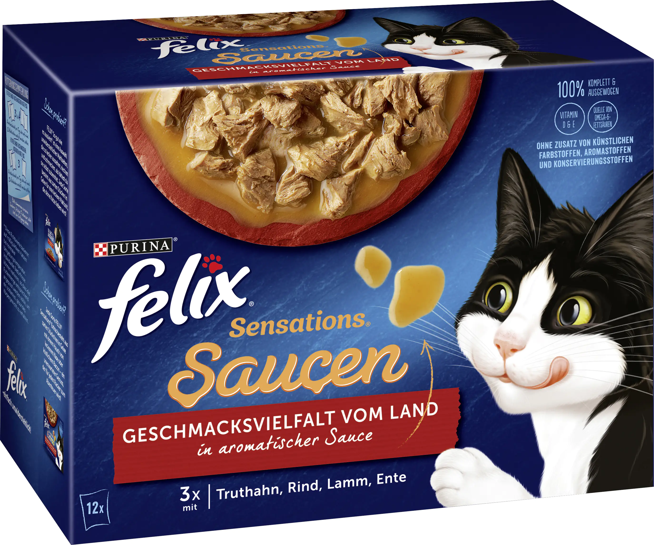Felix Sensations Saucen Geschmacksvielfalt vom Land Katzenfutter 12 x 85 g Felix Sensations Saucen Geschmacksvielfalt vom Land Katzenfutter 12 x 85 g