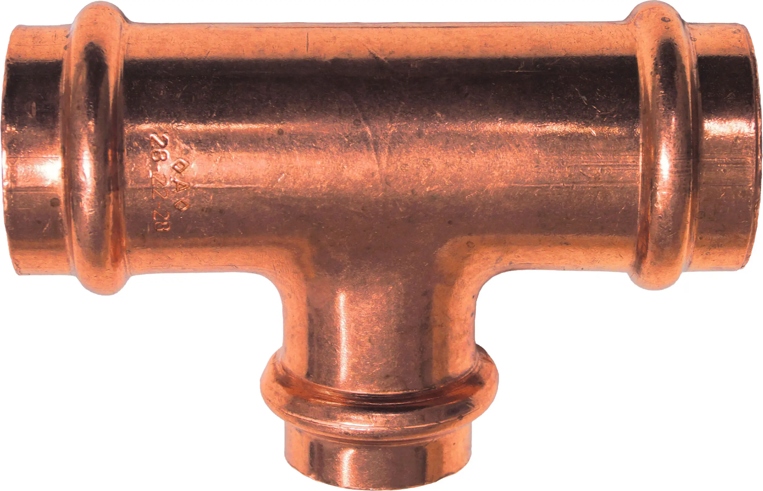 Cornat Press-T-Stück Kupfer, ø 28 mm - ø 22 mm