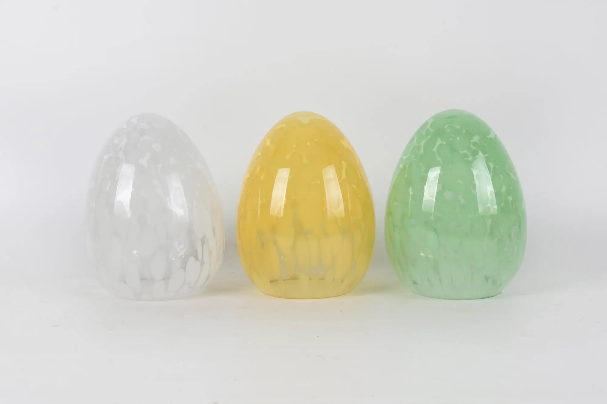 TrendLine Osterei Deko Glas Ø 13 x 16,5 cm 3-fach sortiert