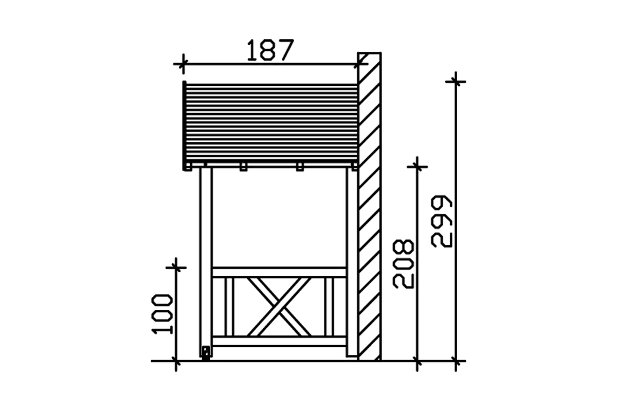 4018211017201_04 SKAN HOLZ Vordach Stralsund Typ 7 360 x 187 cm, lasiert in Nussbaum