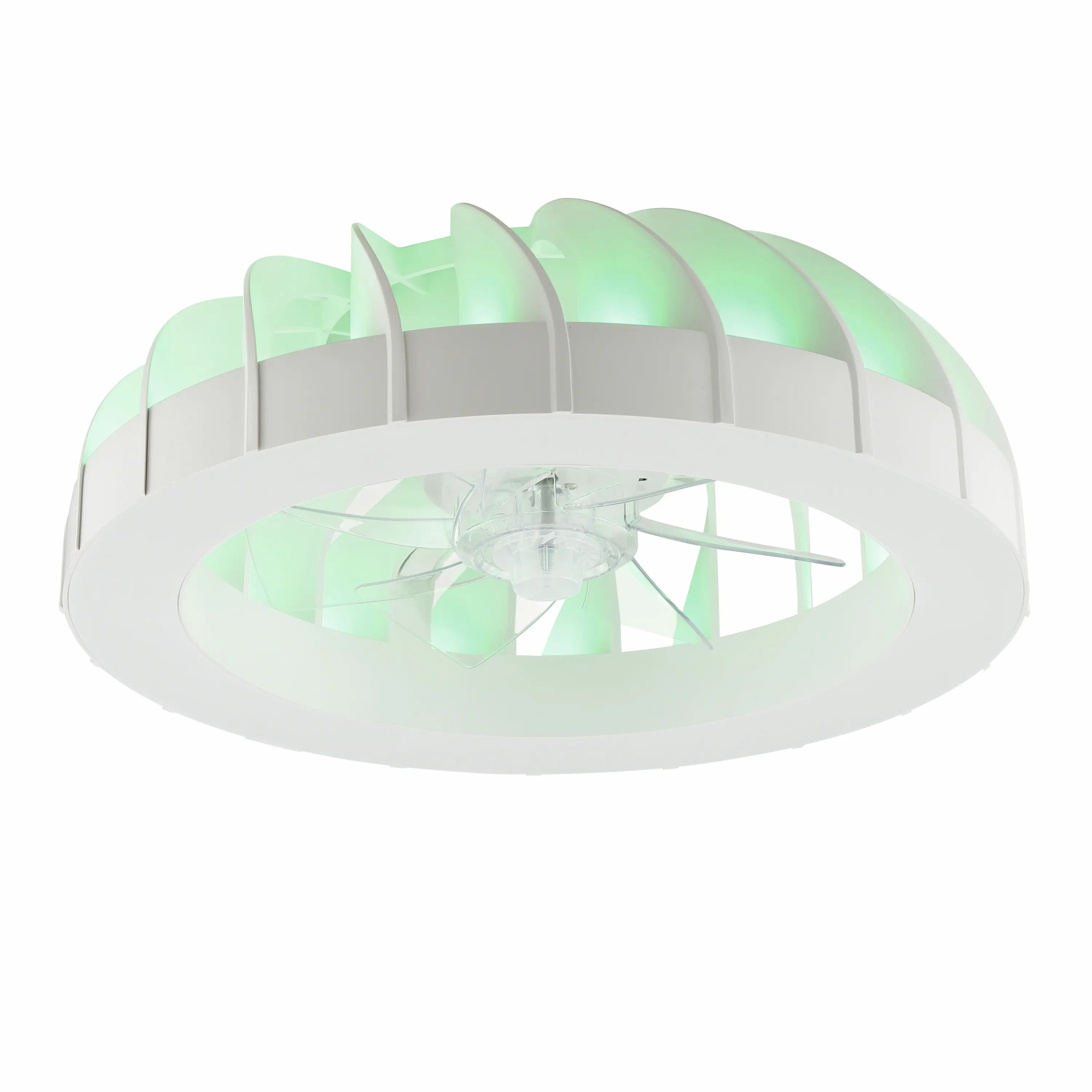 Briliant Deckenleuchte Fanora mit Ventilator 30W Ø 46 cm RGB weiß