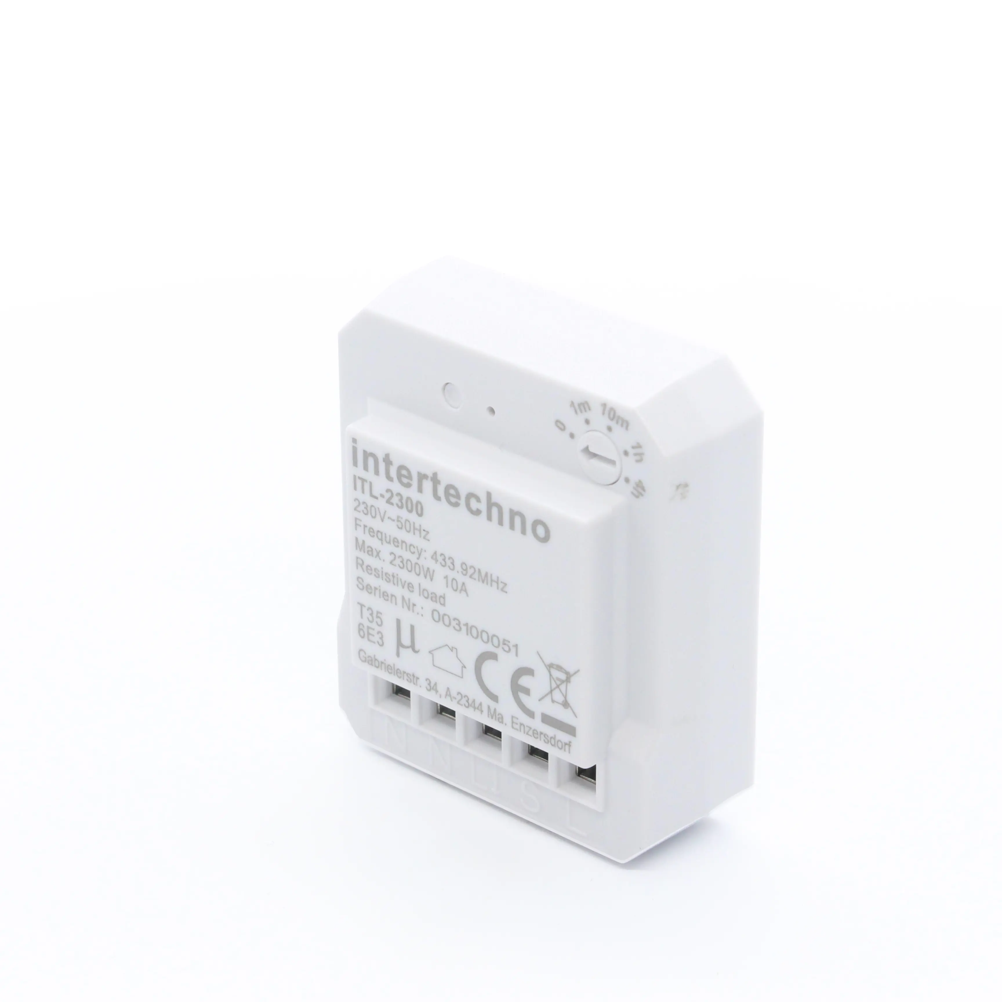 Intertechno Funk-Einbauschalter ITL-2300 mit Abschaltautomatik für Lampen & Elektrogeräten Smart Home