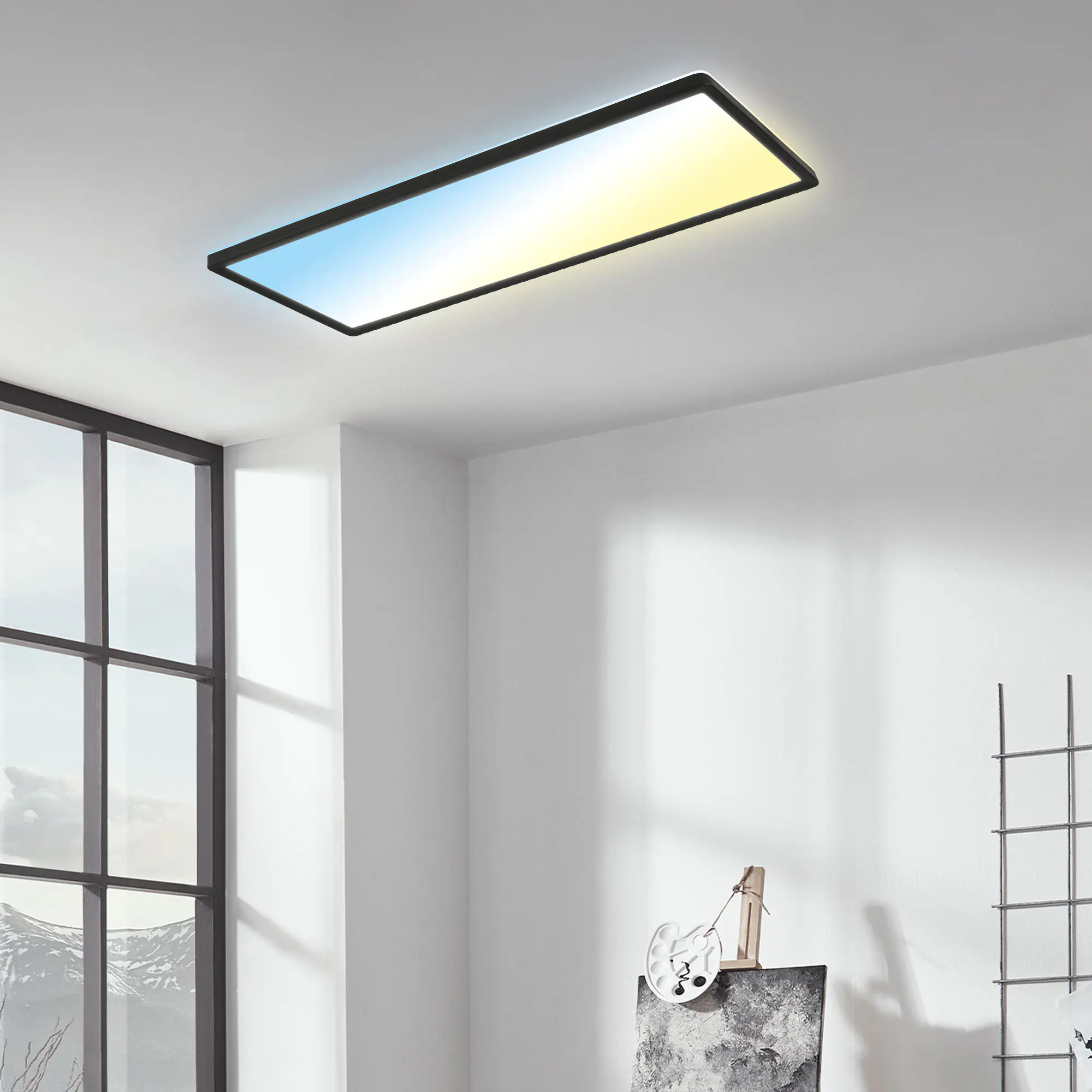 Briloner LED Panel Slim 58 cm, schwarz, utraflach CCT
