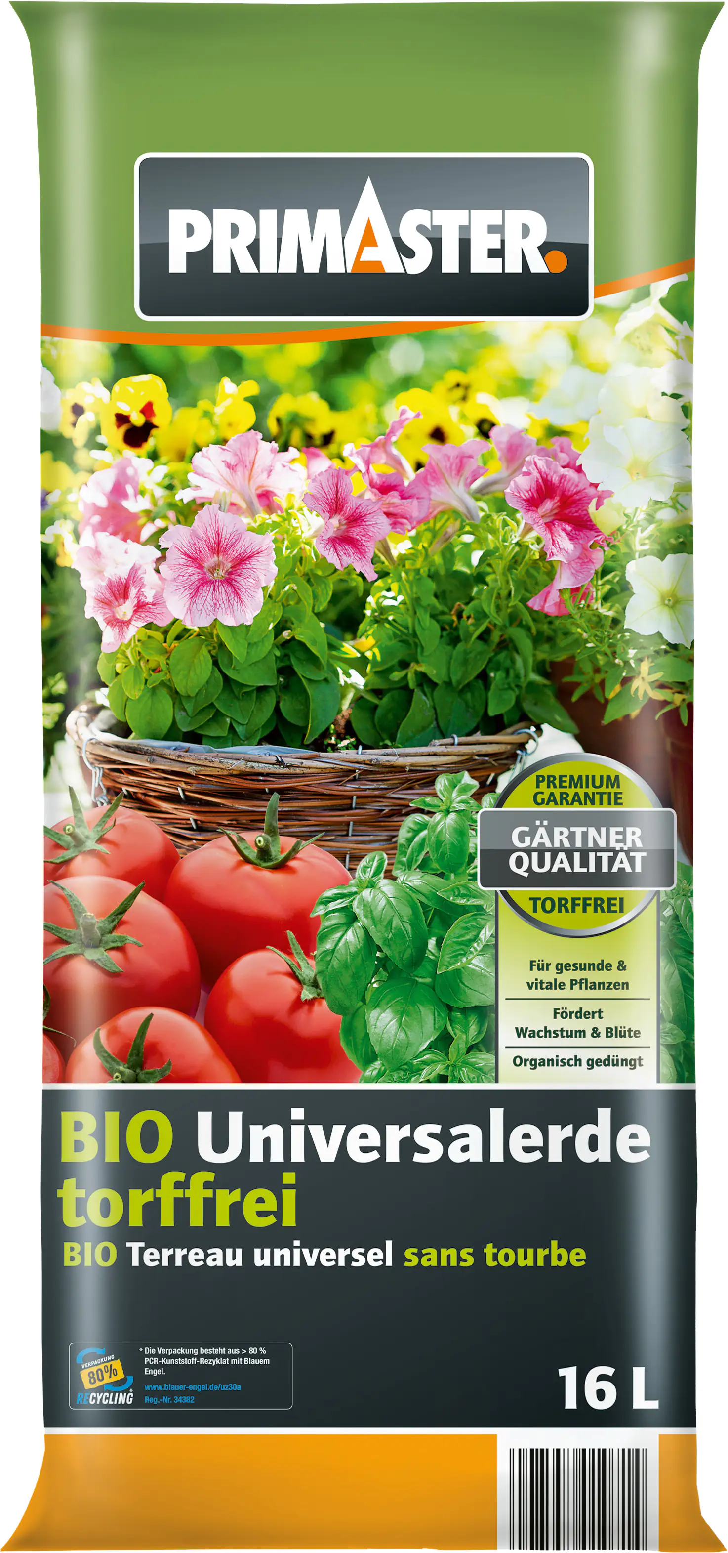 Primaster Bio Universalerde 16 L torffrei