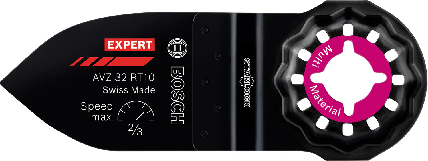 Bosch Expert Schleifplatte AVZ 32 RT10 für Multifunktionswerkzeuge 32 x 53 mm