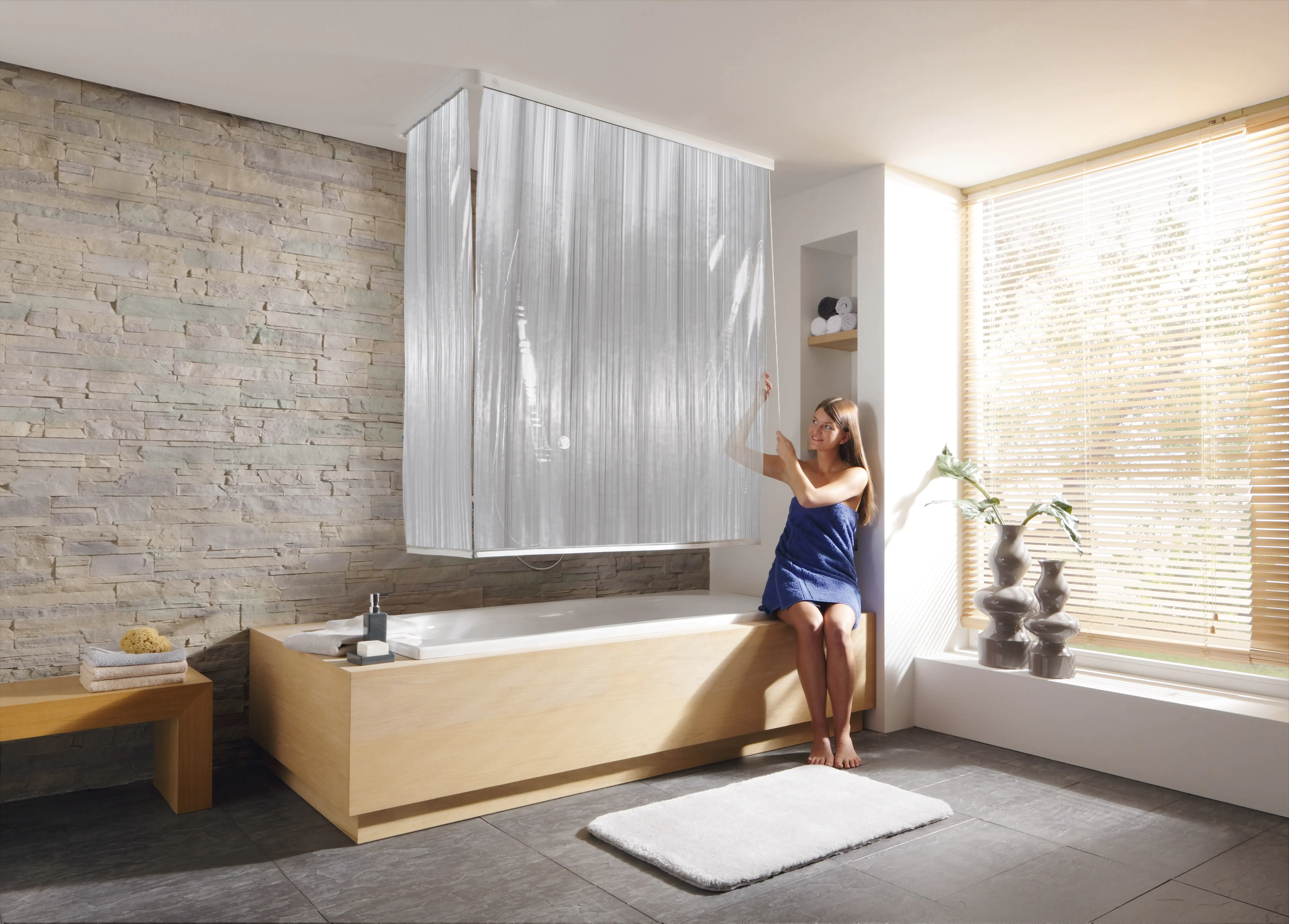 4004478171237_2 Kleine Wolke Eckduschrollo 132 x 56 x 240 cm milky