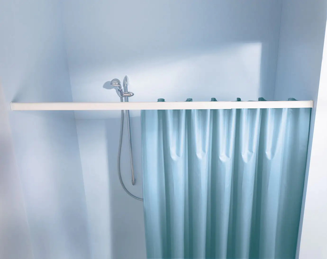 Kleine Wolke Federstange für Duschvorhang 75 - 125 cm / Ø 2,1 cm / weiß