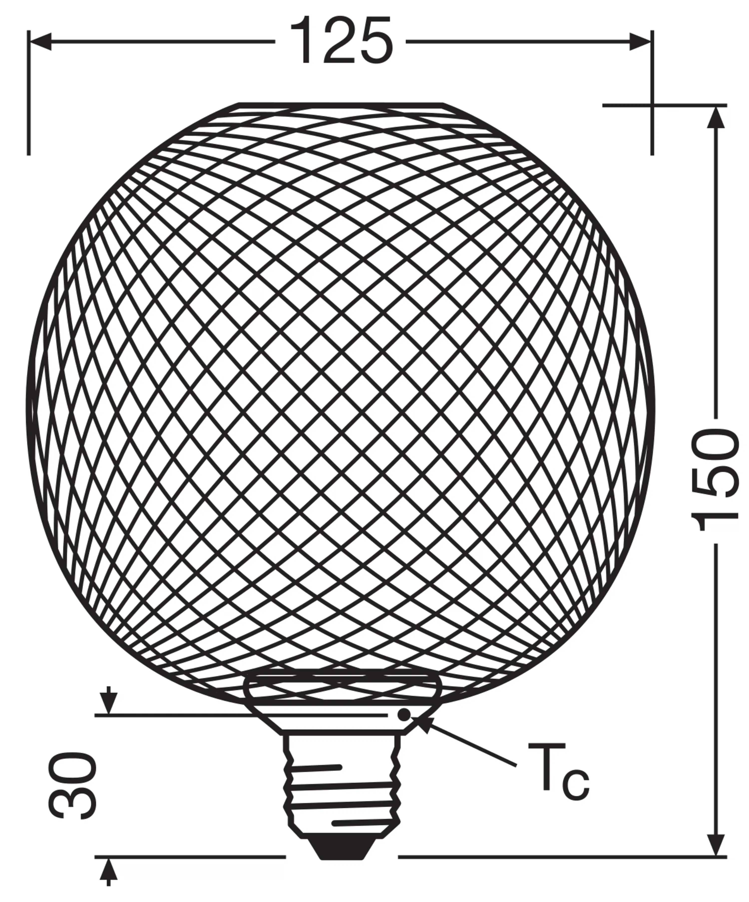 Osram Decor LED Leuchtmittel Flat Globe 125 E27 3,5 W schwarz Osram Decor LED Leuchtmittel Flat Globe 125 E27 3,5 W schwarz