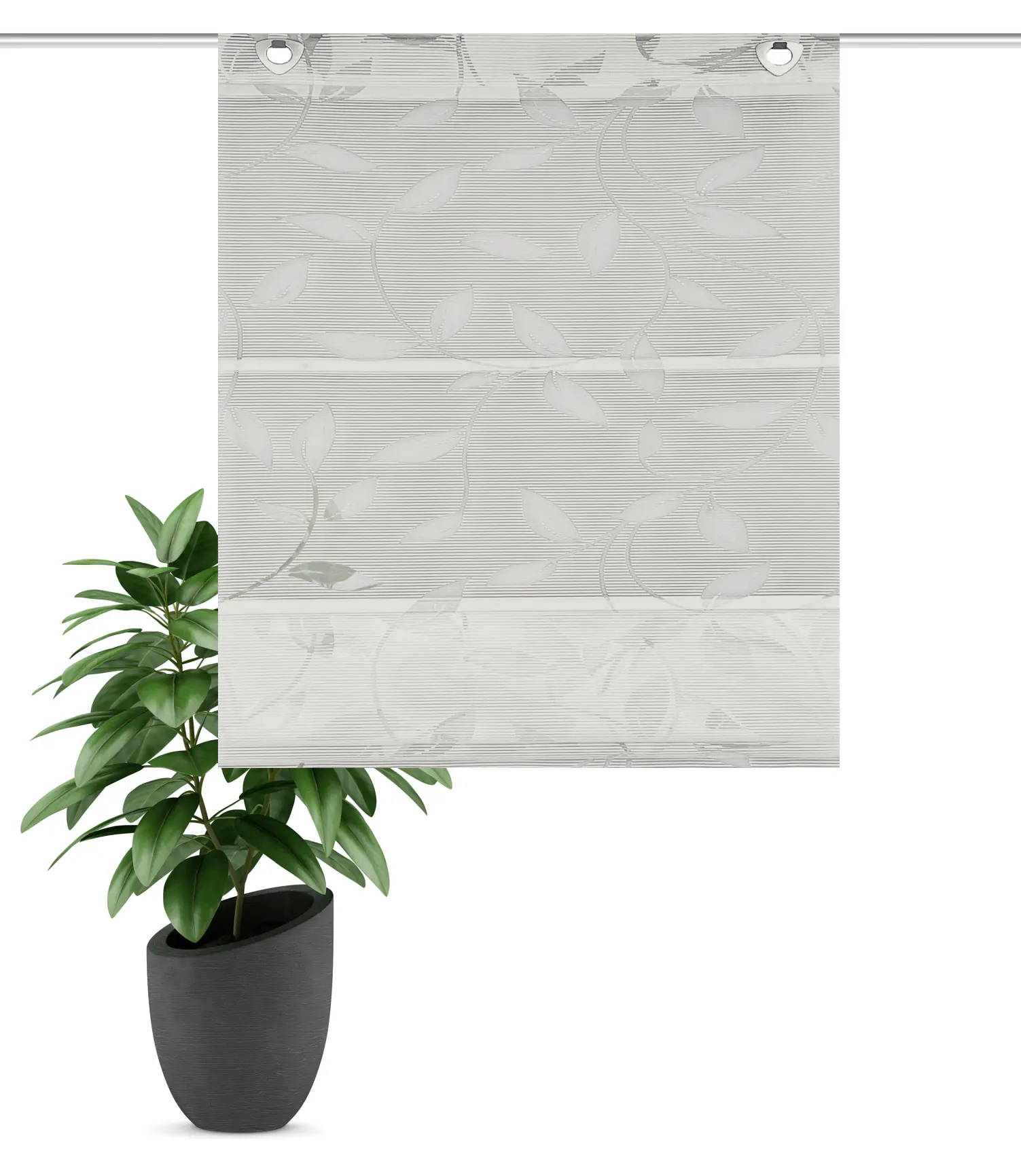 Home Wohnideen Magnetrollo Bambus 130 x 100 cm grau