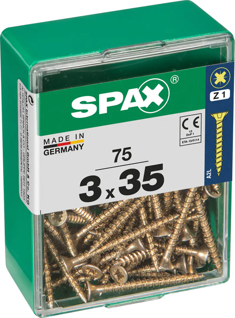 Spax Universalschrauben 3.0 x 35 mm PZ 1 - 75 Stk.