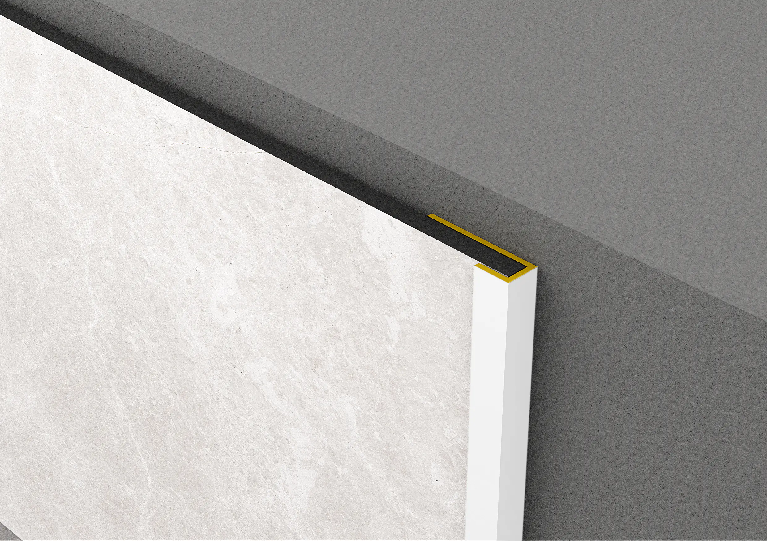 Rock the Wall C-Profil weiß 280 x 1,8 x 0,67 cm