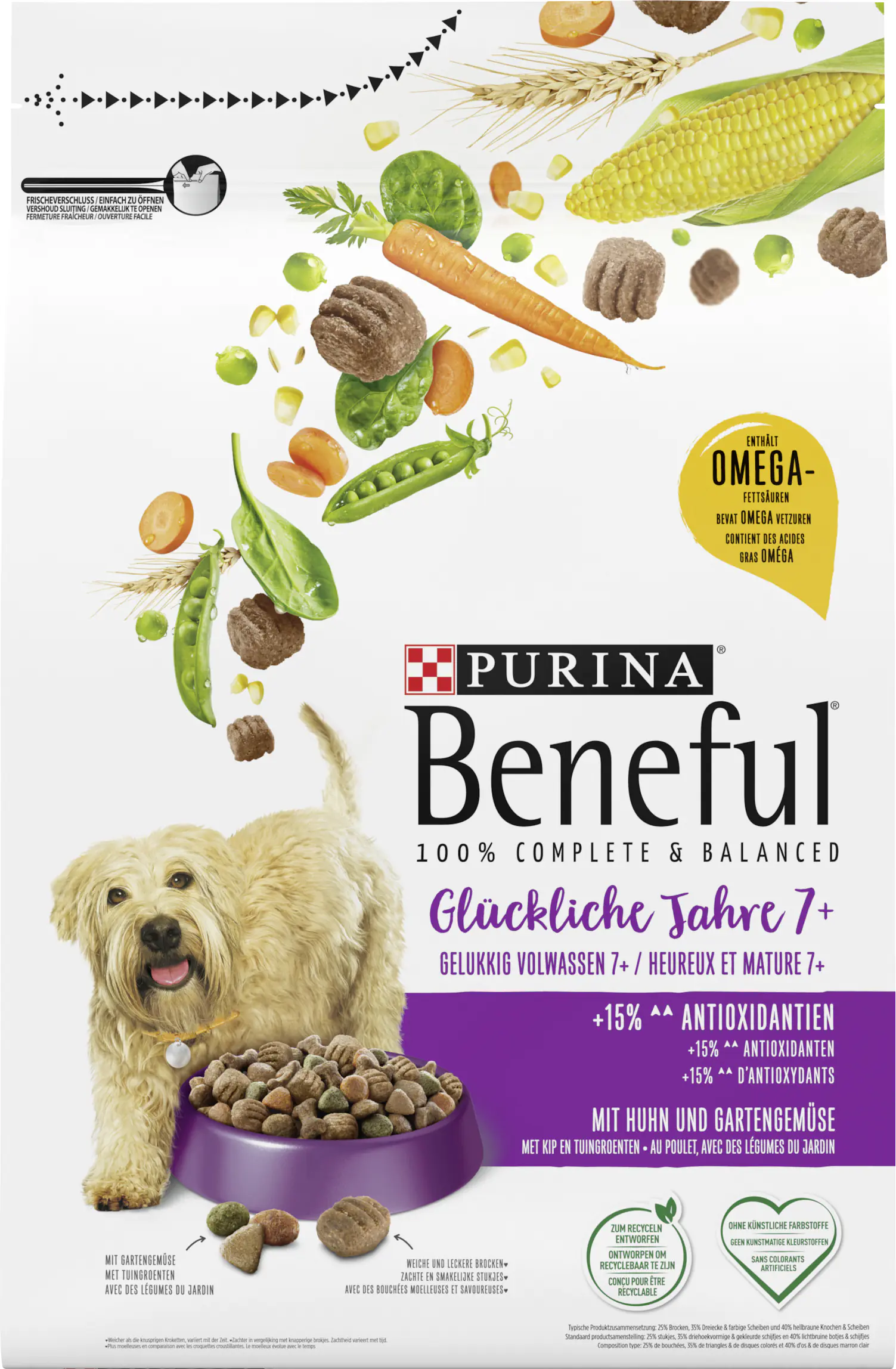 Beneful Hundefutter Glückliche Jahre 7+ mit Huhn und Gartengemüse 2,8 kg