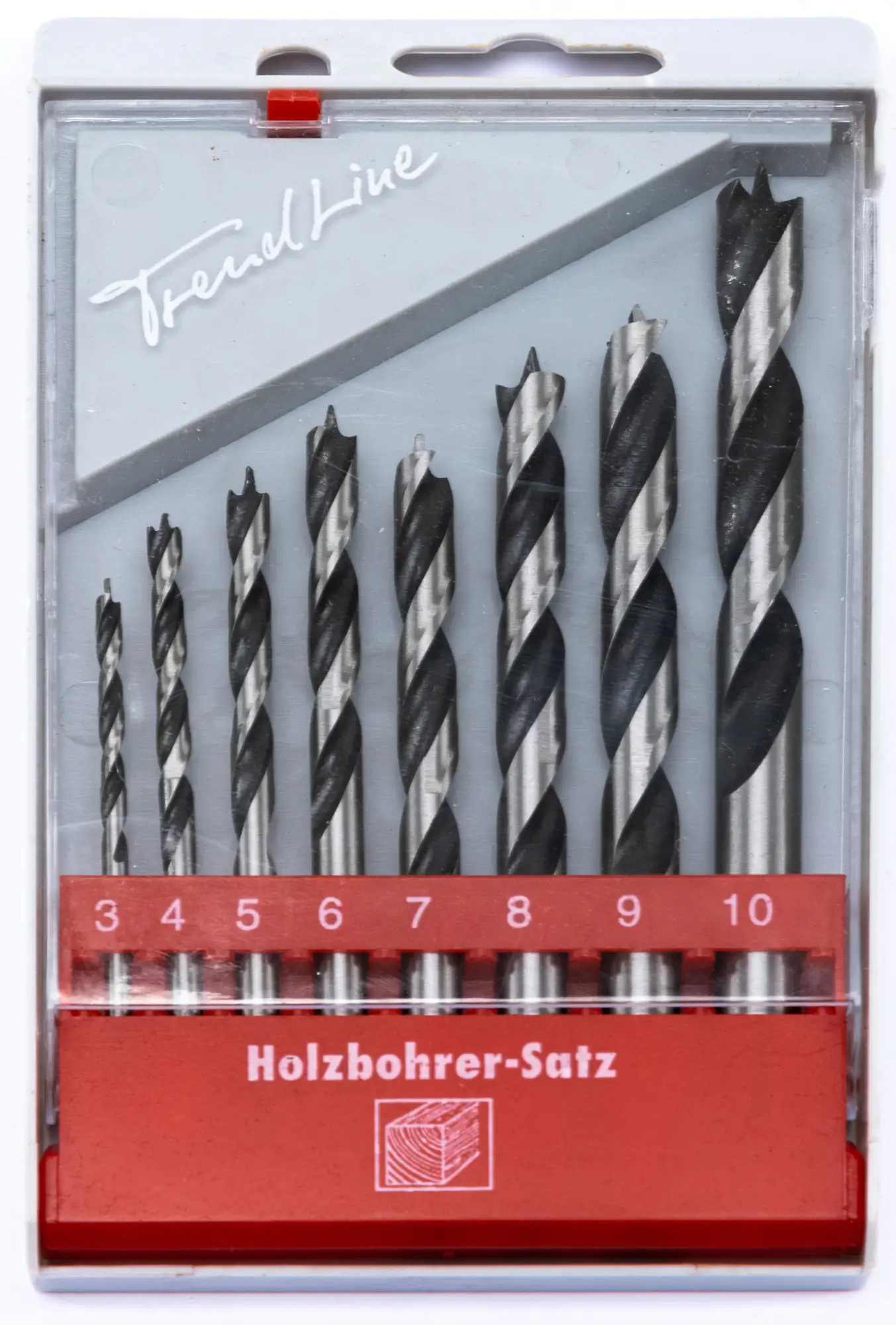 TrendLine Holzbohrer-Satz 8-teilig Rundschaft TrendLine Holzbohrer-Satz 8-teilig Rundschaft