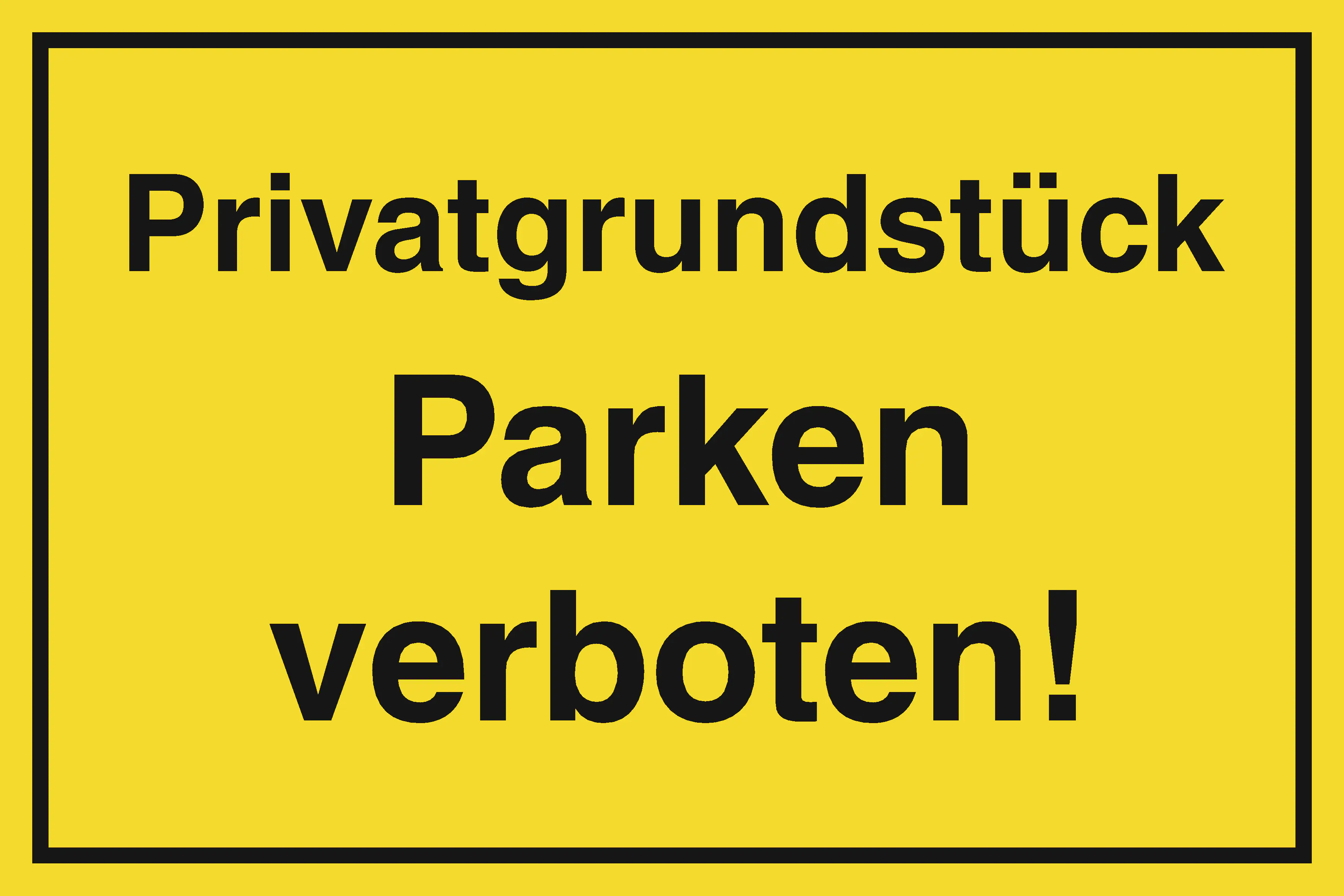 Conmetall Hinweisschild Privatgrundstück Parken verboten! 30 x 20 cm