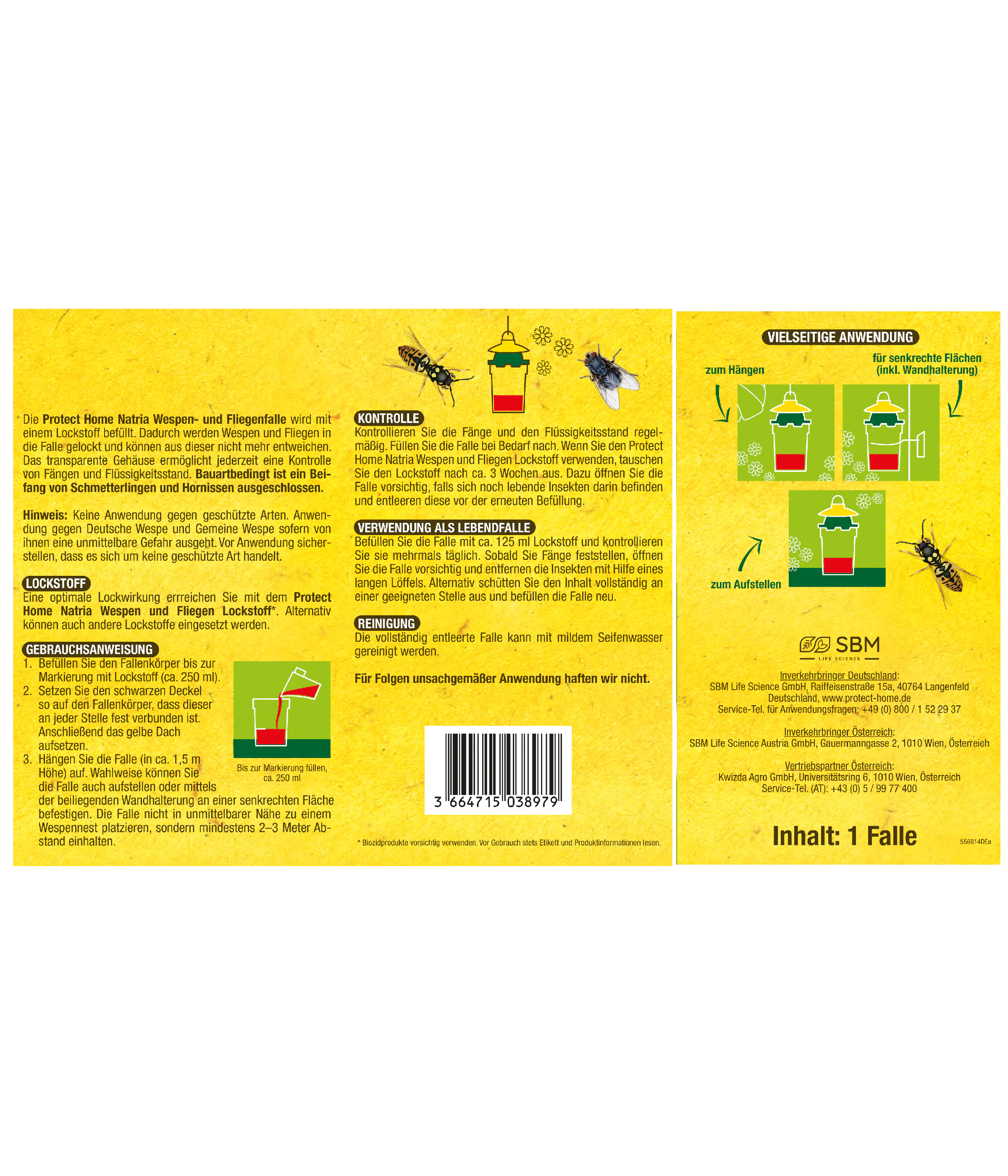 Protect Home Natria Wespen- und Fliegenfalle 1 Stück Protect Home Natria Wespen- und Fliegenfalle 1 Stück