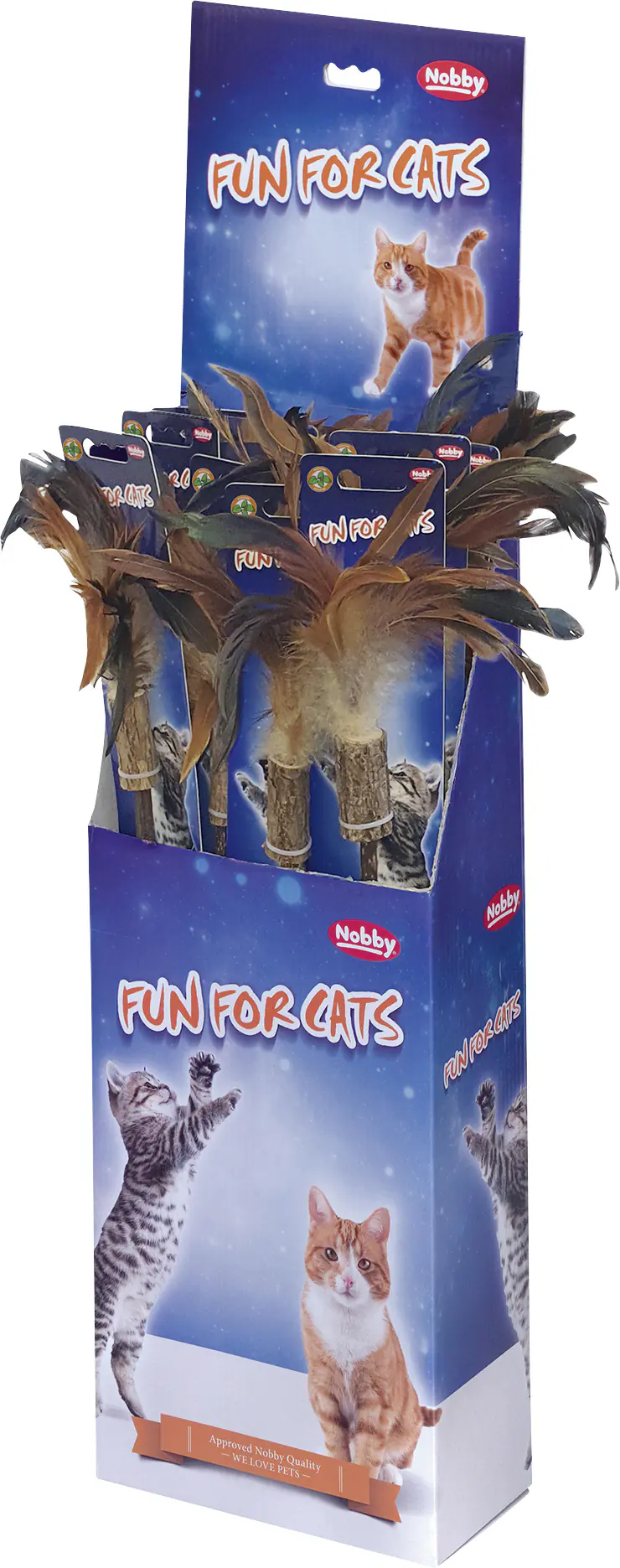 Nobby Katzenangel mit Matatabi Wedel und Federn