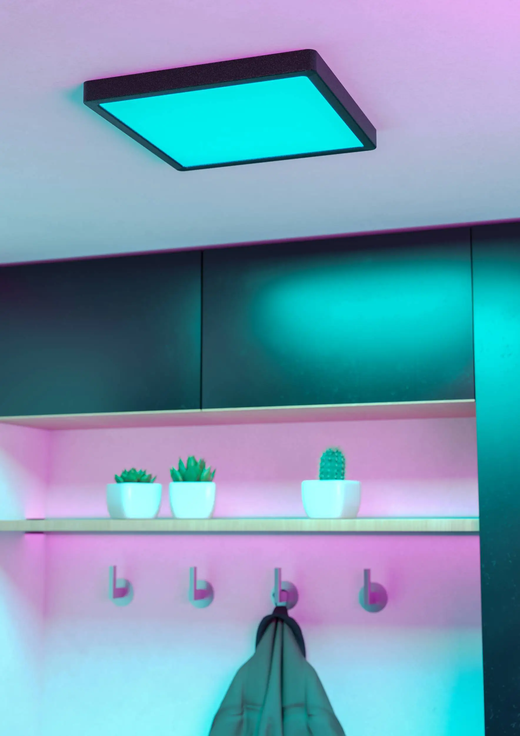 Eglo LED Deckenleuchte Fueva 6-Z schwarz 30 x 30 cm RGB dimmbar