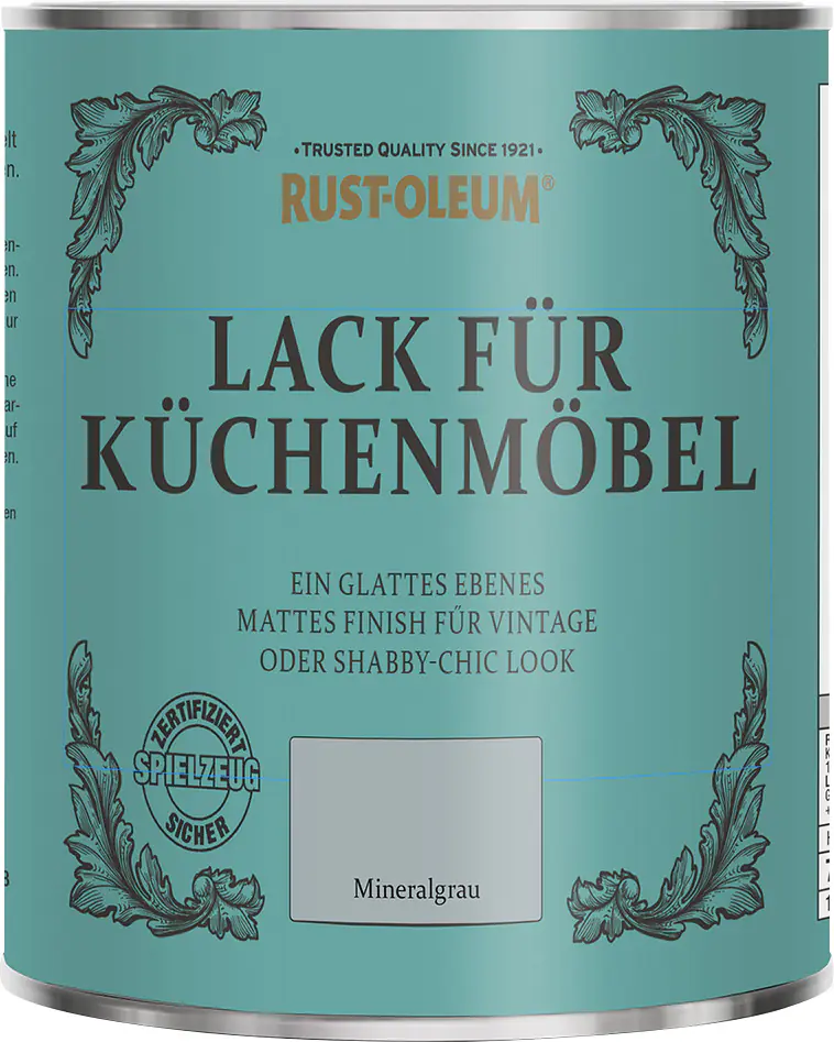 Rust-Oleum Lack für Küchenmöbel 750 ml mineralgrau