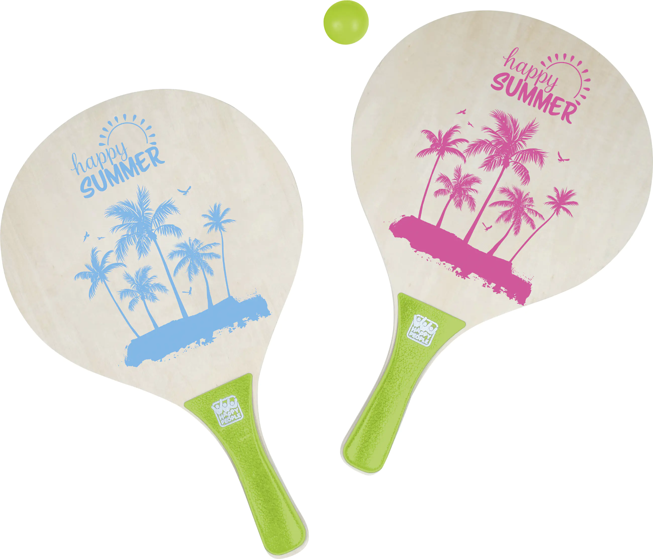 Happy People Beachball-Set 2 Schläger 1 Ball Happy People Beachball-Set 2 Schläger 1 Ball
