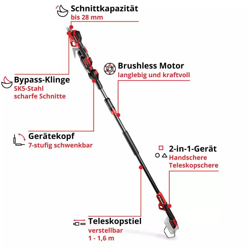 Einhell Akku-Astschere PROFESSIONAL GP-LS 18/28 Li T BL-Solo Einhell Akku-Astschere PROFESSIONAL GP-LS 18/28 Li T BL-Solo