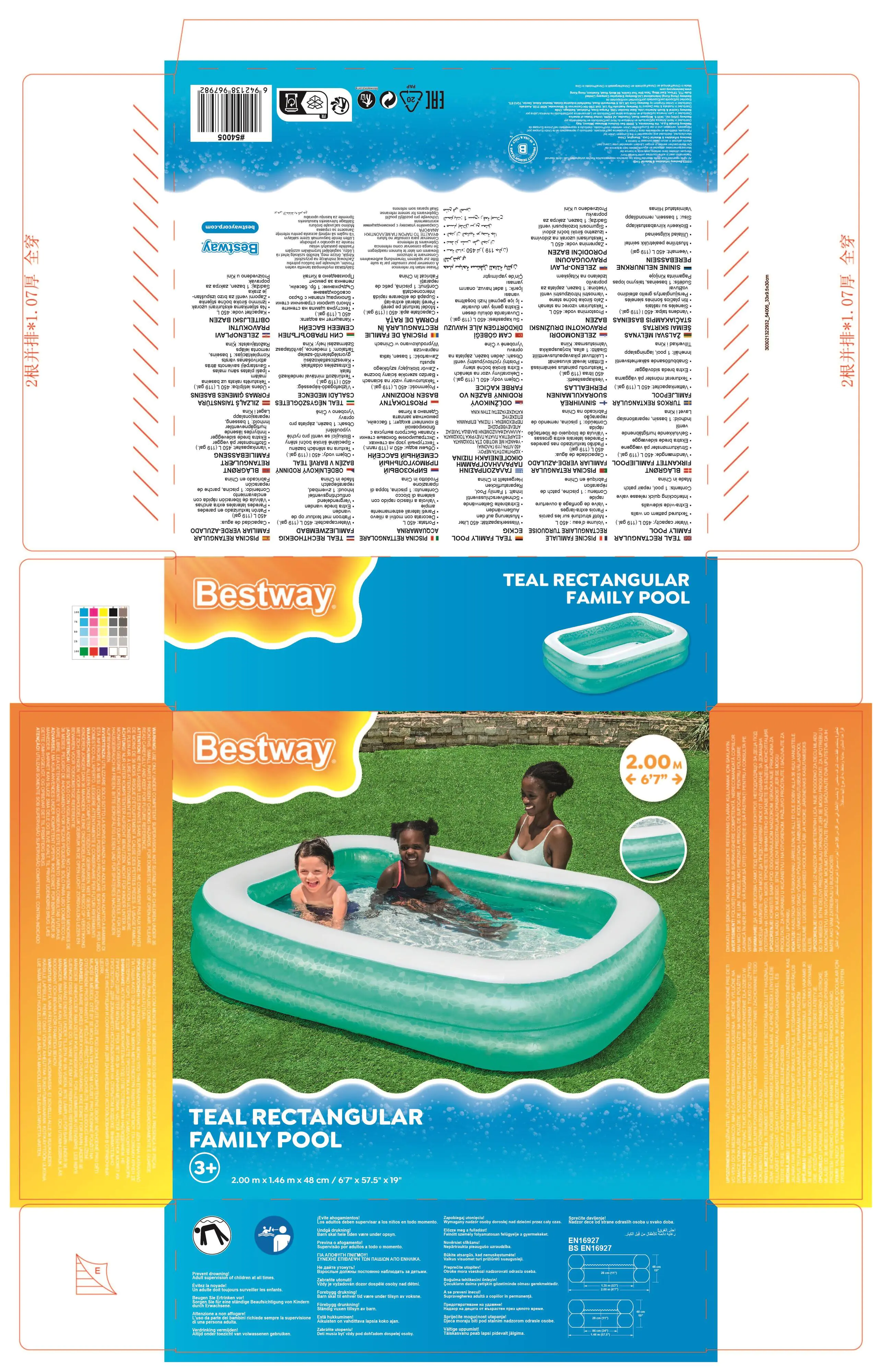 Bestway Family-Pool 200 x 146 x 48 cm
