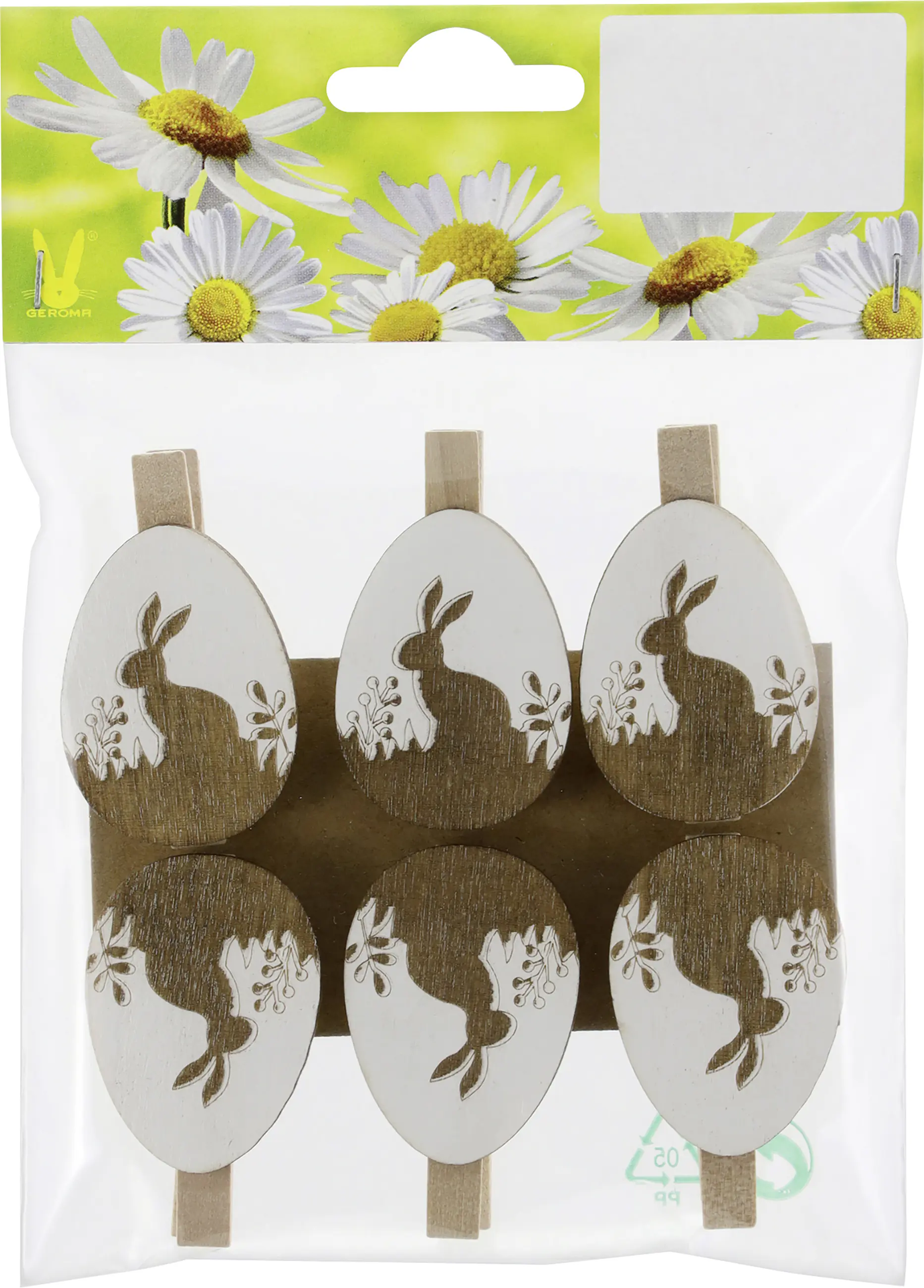 Ostereier mit Klammern Holz 4,7 x 2,8 cm 6 Stück weiß braun Ostereier mit Klammern Holz 4,7 x 2,8 cm 6 Stück weiß braun
