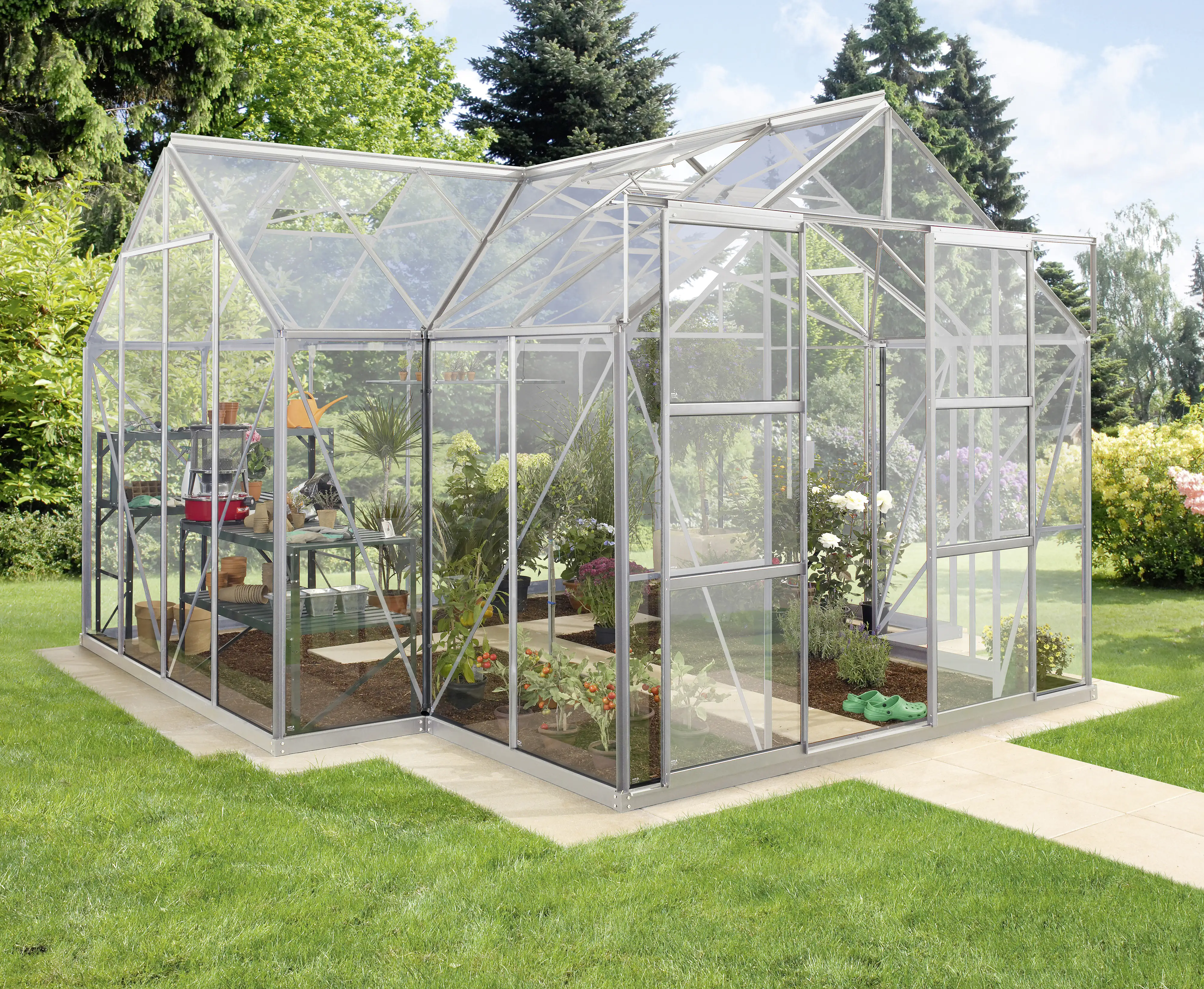 4005717203887_1769356 Vitavia Gewächshaus Sirona 13000 381 x 381 cm 3 mm Sicherheitsglas
