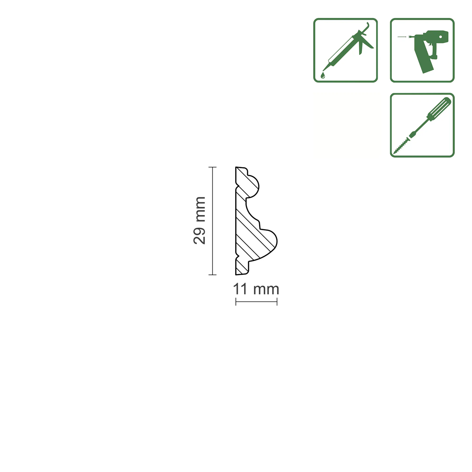 FN Neuhofer Profilleiste SF292 2400 x 11 x 29 mm Fichte/Kiefer