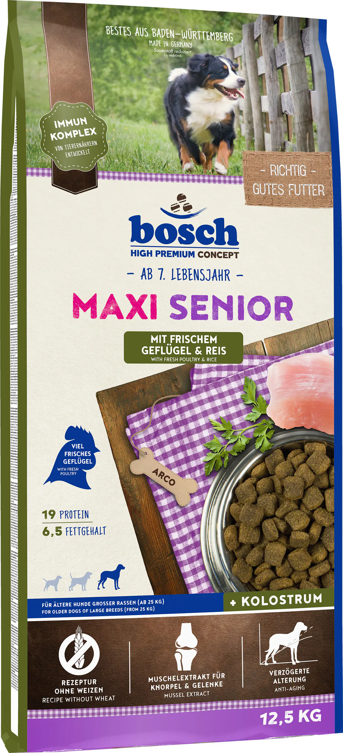 Bosch Hundetrockenfutter Senior Maxi 12,5 kg Geflügel 