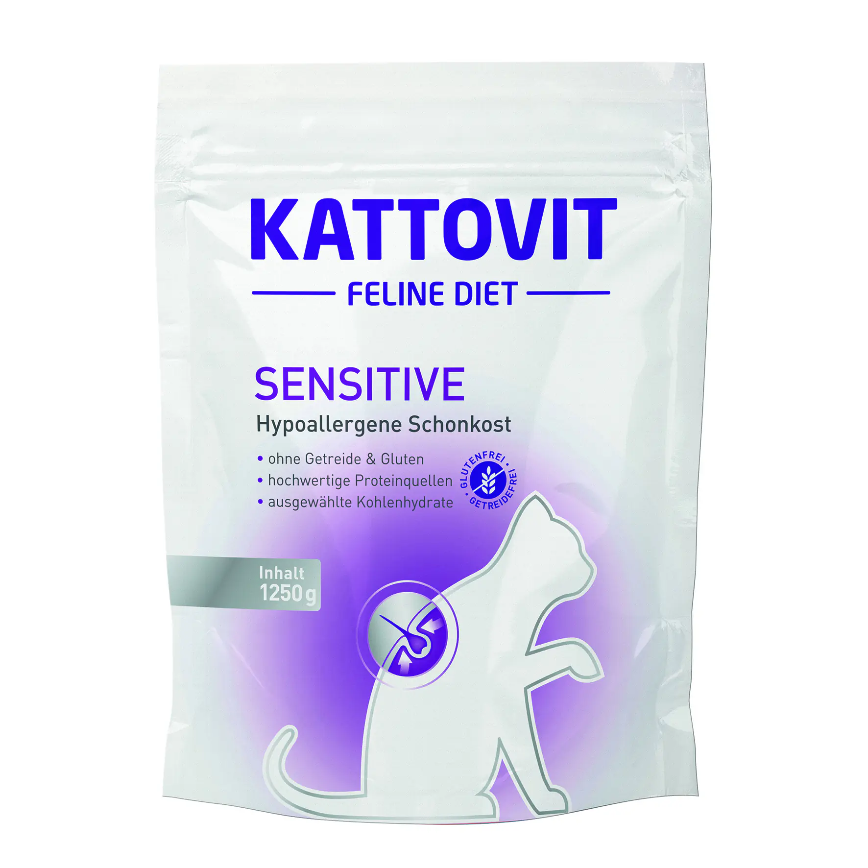 Kattovit Feline Diet Sensitive Hypoallergene Schonkost Katzenfutter 1,25 kg