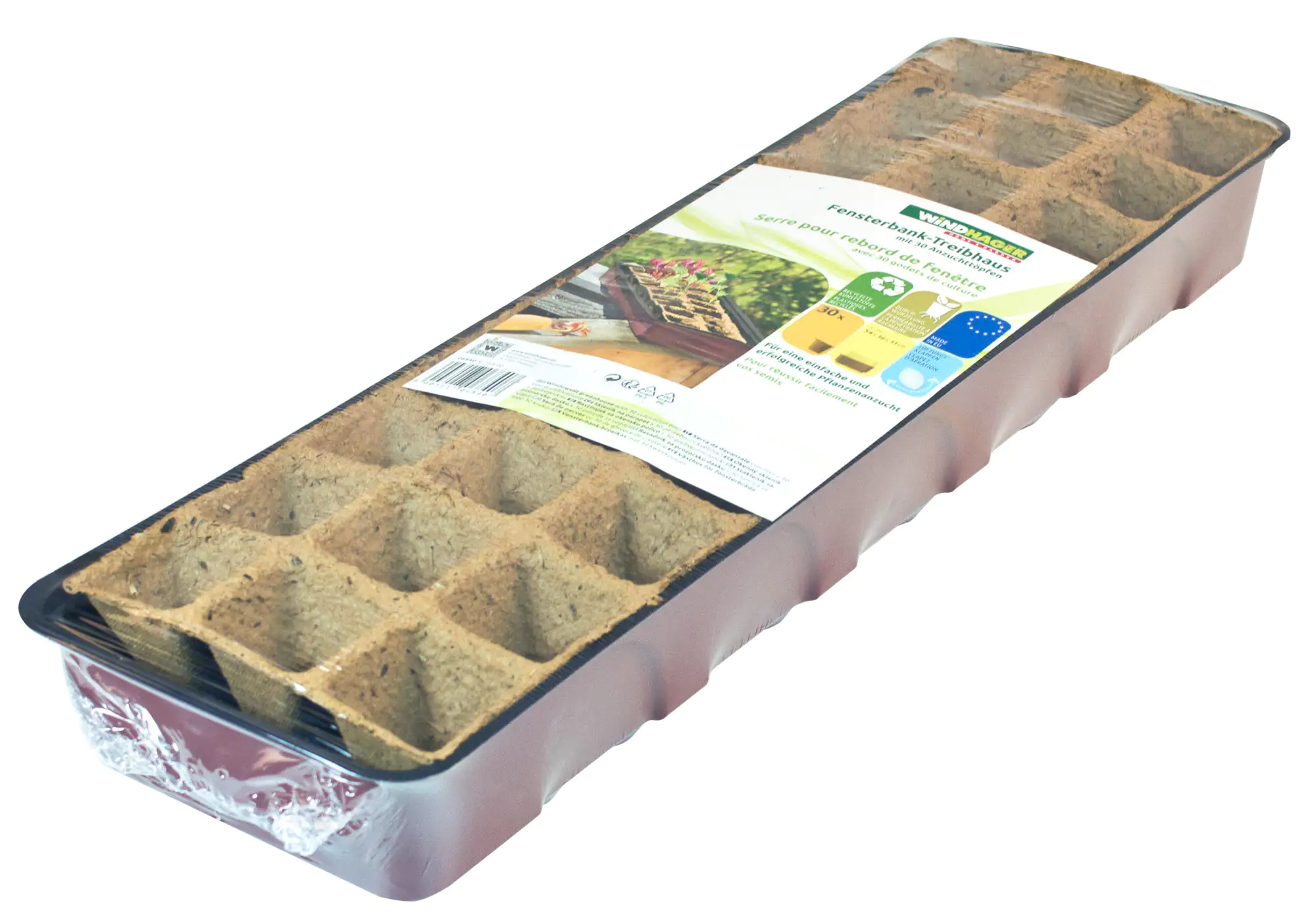 9003117068407 Windhager Anzucht-Gewächshaus 54,5 x 16,5 x 11 cm inkl. 30 Anzucht-Töpfe