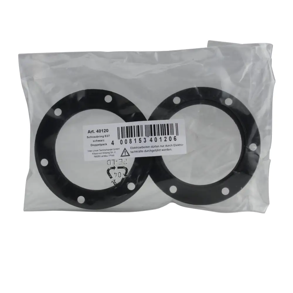 Schraubring E27 2x schwarz