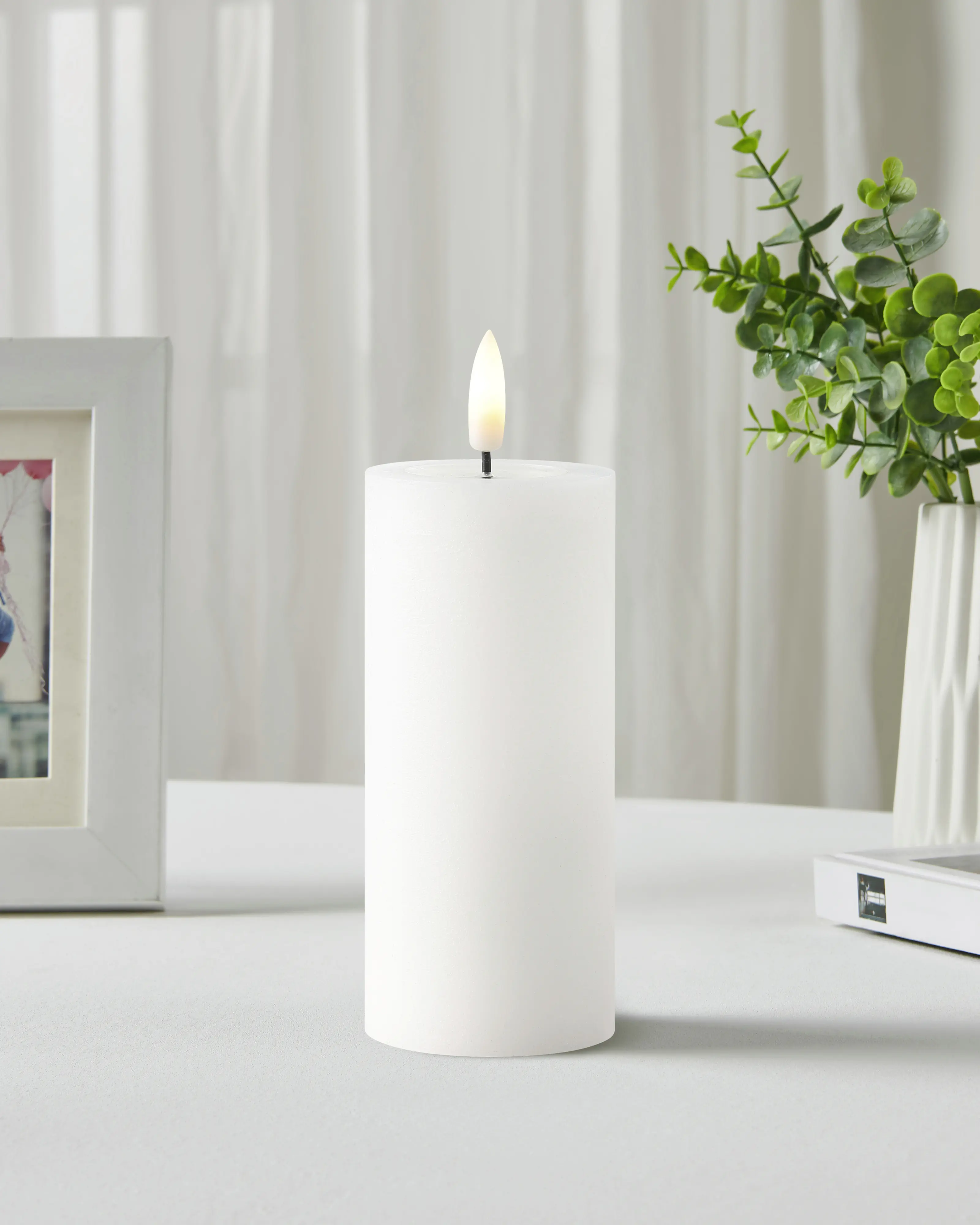 Eglo LED Kerze Leskino warmweiß 12,5 x Ø 5,5 cm weiß