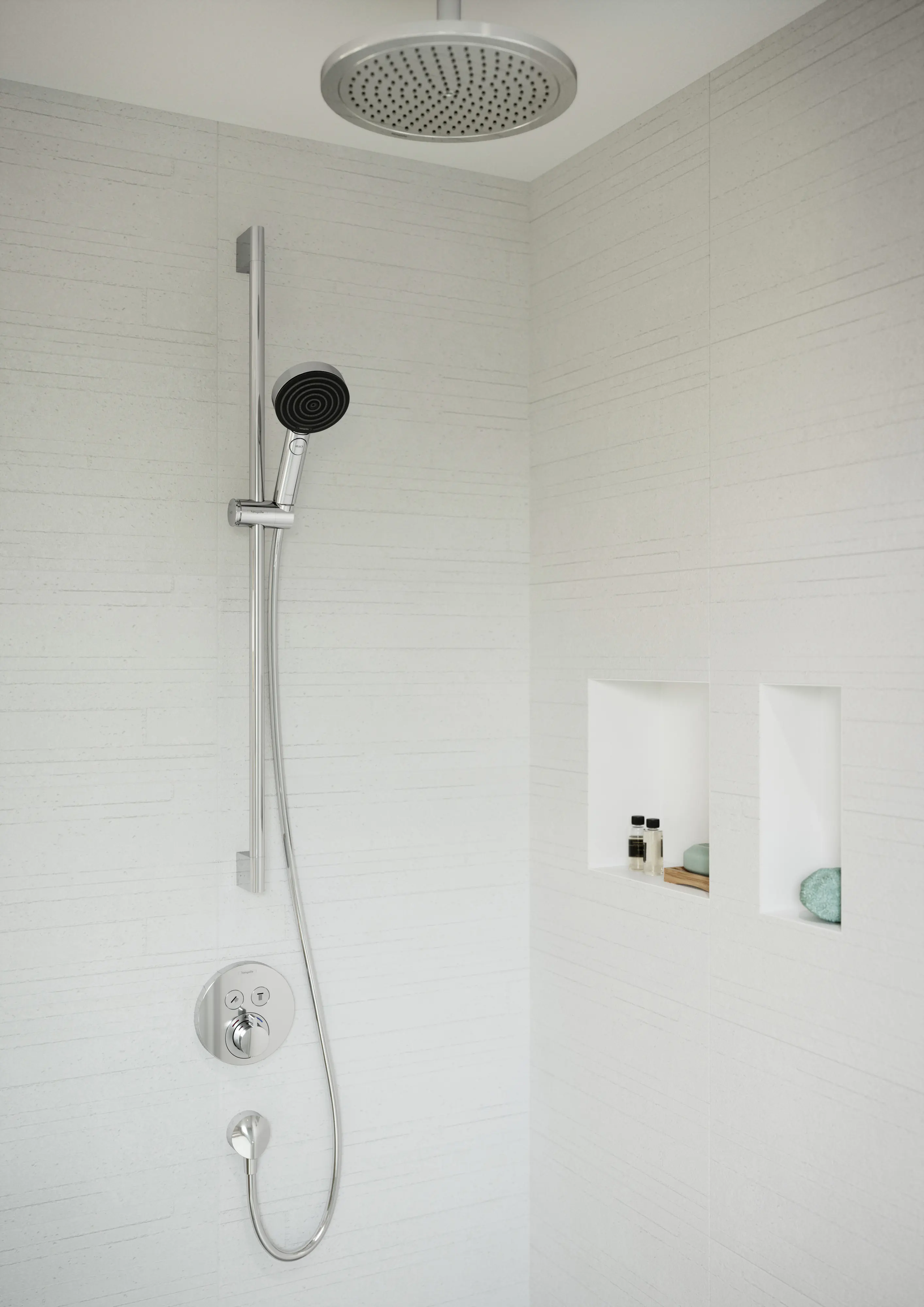 Hansgrohe Brausegarnitur 3 Strahlarten Pulyify Select S EcoSmart 96 cm chrom