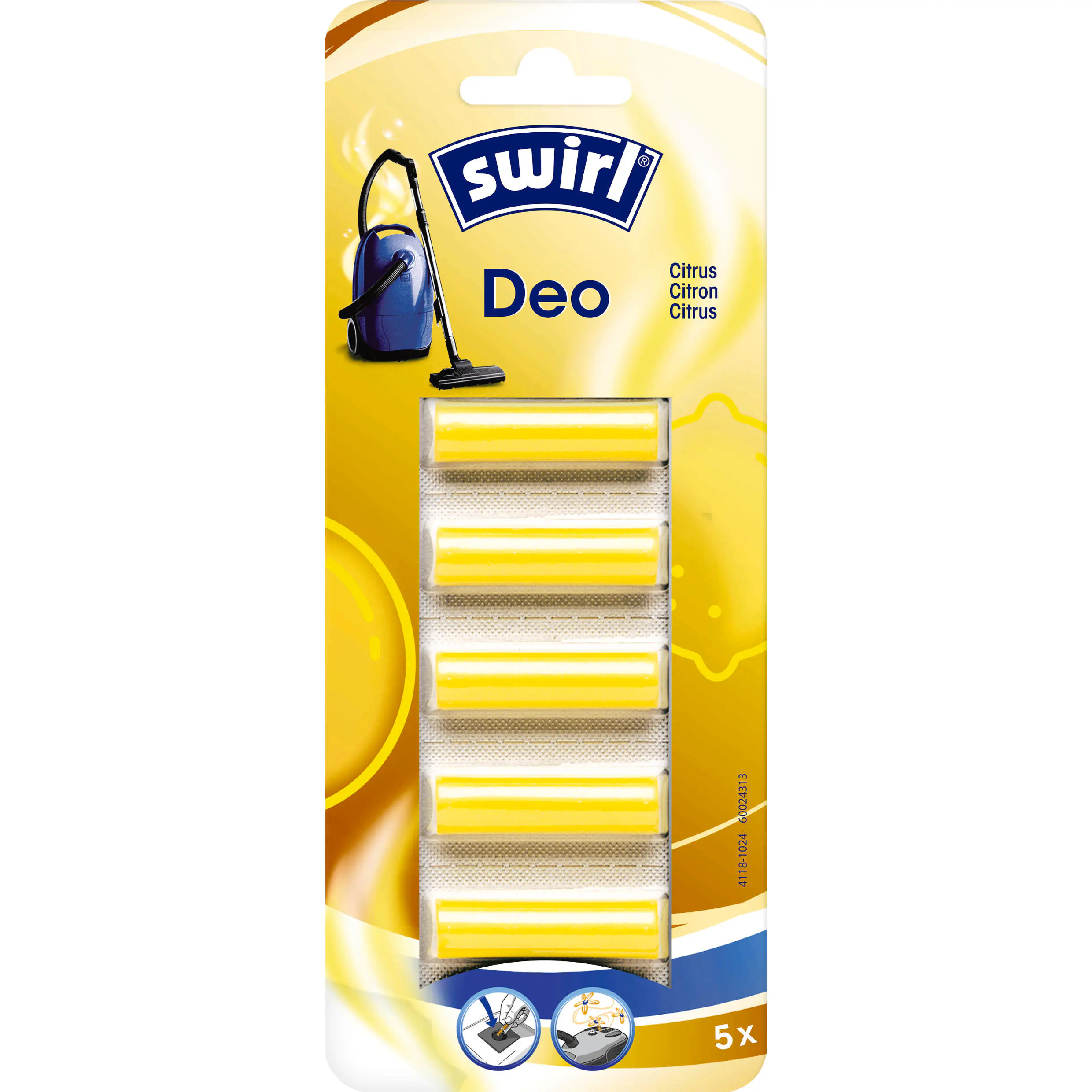 Swirl Staubsauger-Deo-Sticks Citrus 5 Stück