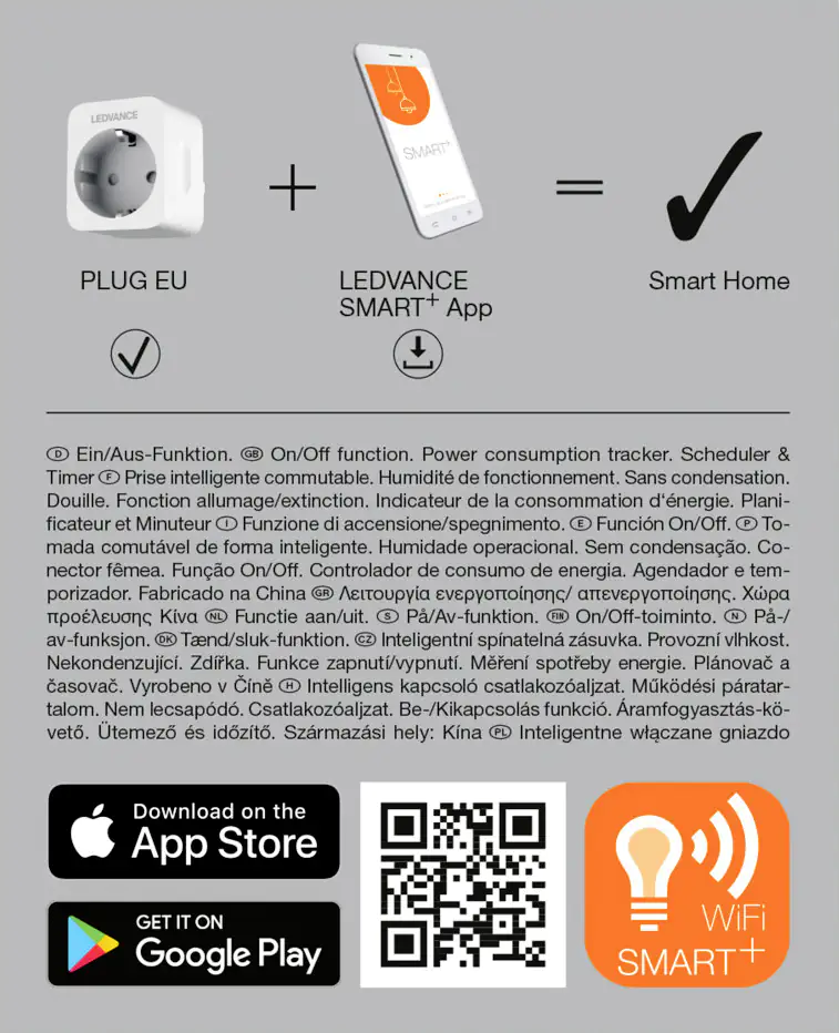 4058075537248_3126296 Ledvance Steckdose Smart+WiFi Smart Home Steckdose mit WiFi Strommesszähler