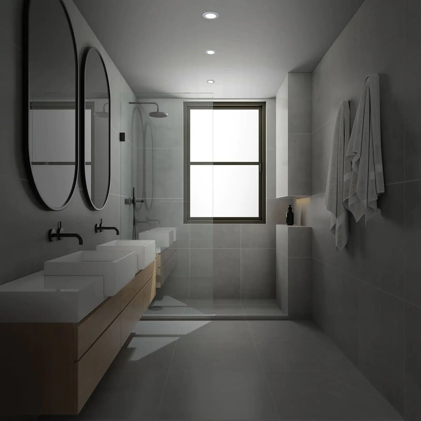 Di-Ka LED Einbauleuchte Fungo CCT 3er Set chrom-matt Ø 9,2 cm 4,8W dimmbar