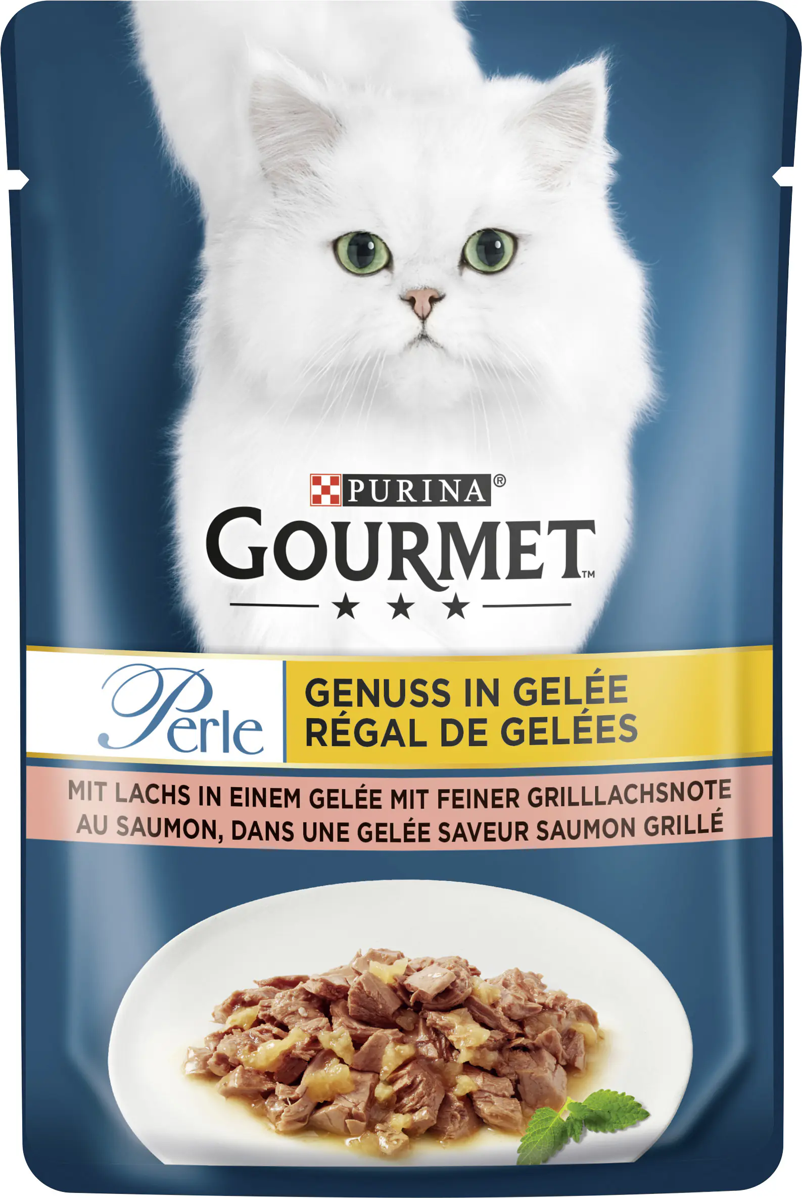 Gourmet Perle Katzenfutter Genuss in Gelee mit Lachs 26 x 85 g