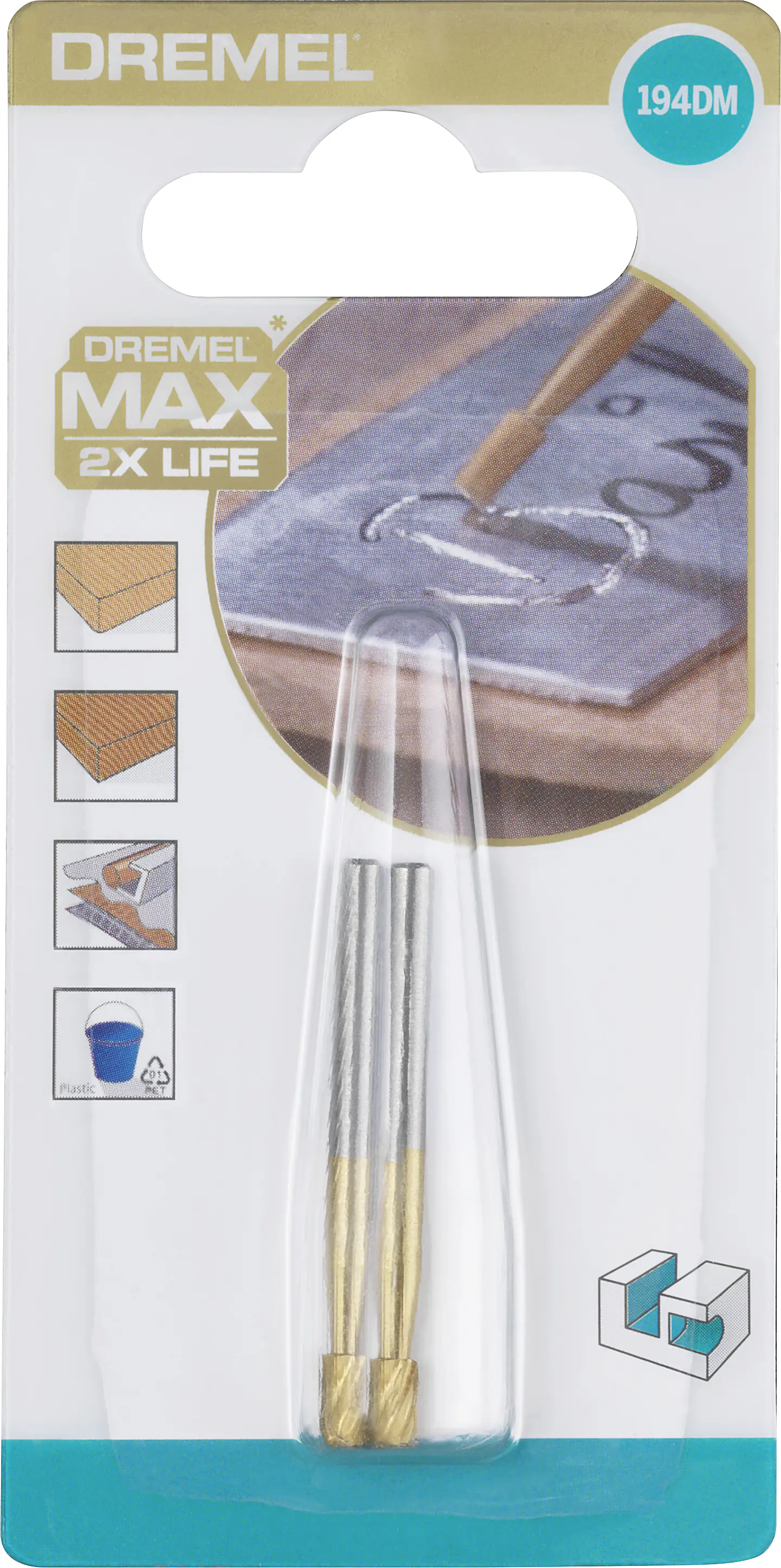 Dremel Max Hochgeschwindigkeits-Fräsmesser zylindrisch Ø 3,2 mm 194DM 2 Stück Dremel Max Hochgeschwindigkeits-Fräsmesser zylindrisch Ø 3,2 mm 194DM 2 Stück