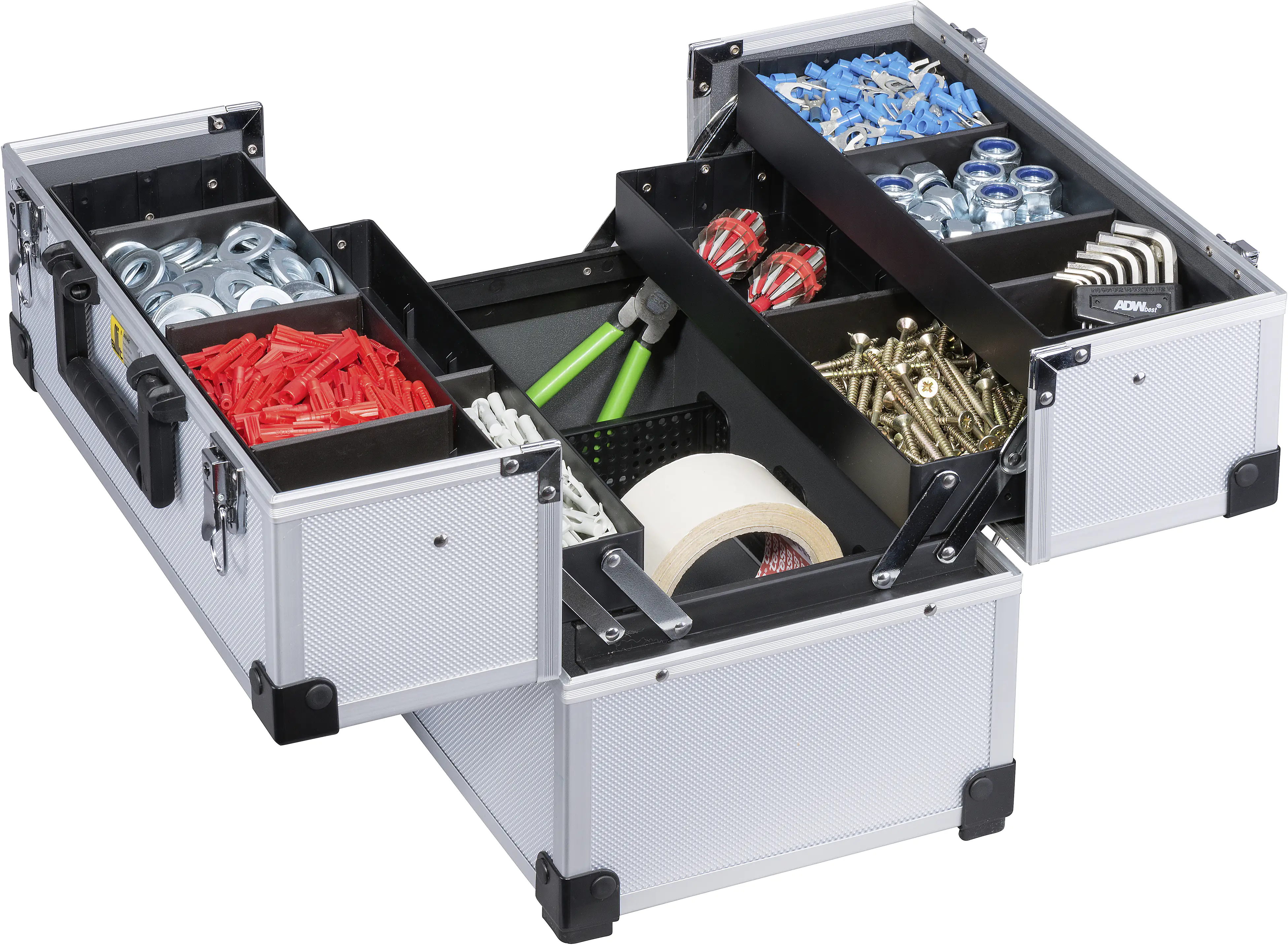 Allit Werkzeugkoffer mit Cantilever AluPlus Tool L 36C Allit Werkzeugkoffer mit Cantilever AluPlus Tool L 36C