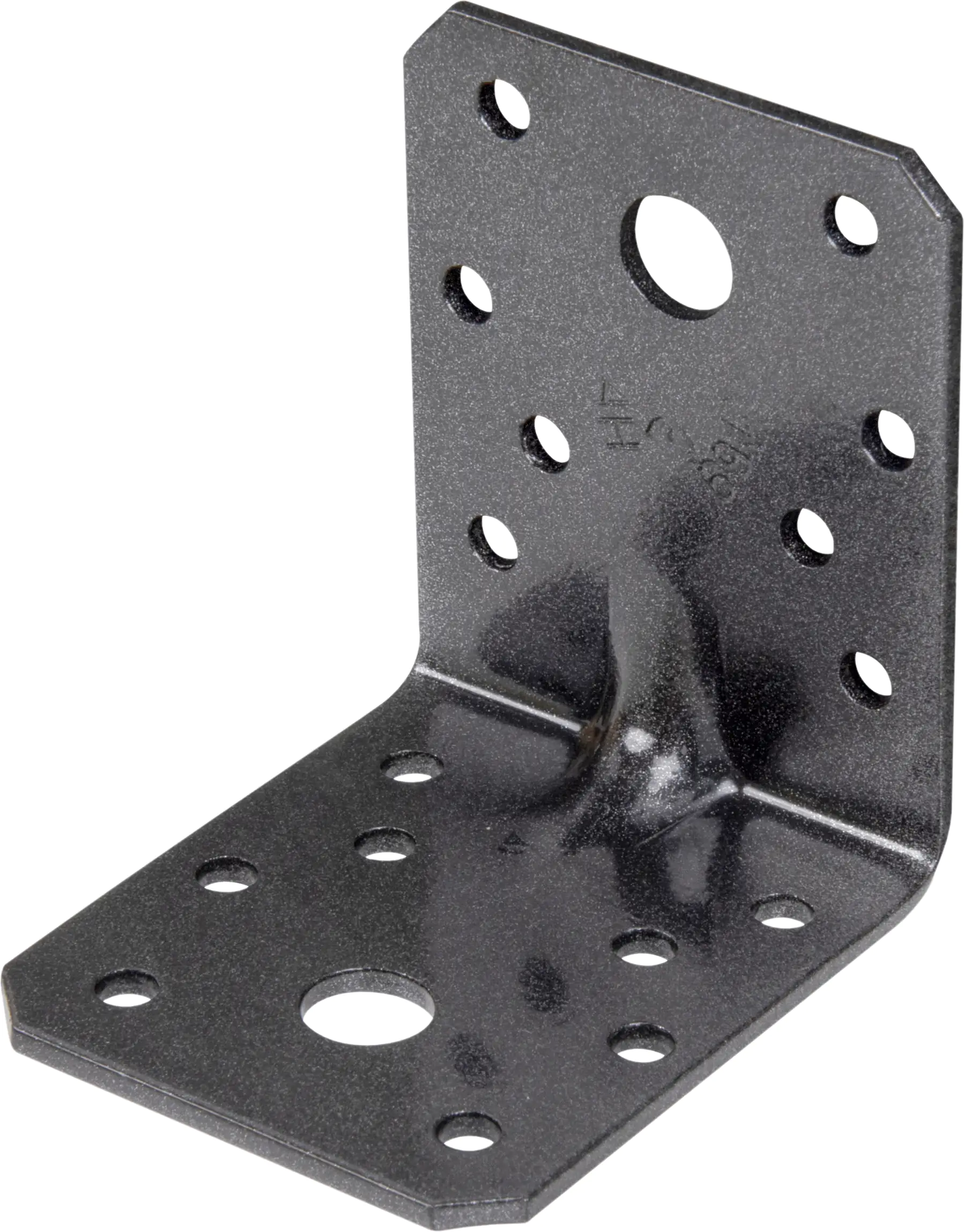 Alberts Duravis Schwerlast-Winkelverbinder mit Sicke schwarz 70 x 55 mm