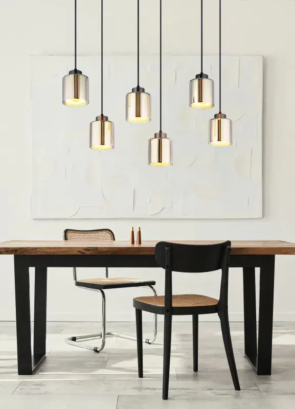 Globo Hängeleuchte Felicia 83 x 120 cm schwarz-chrom matt