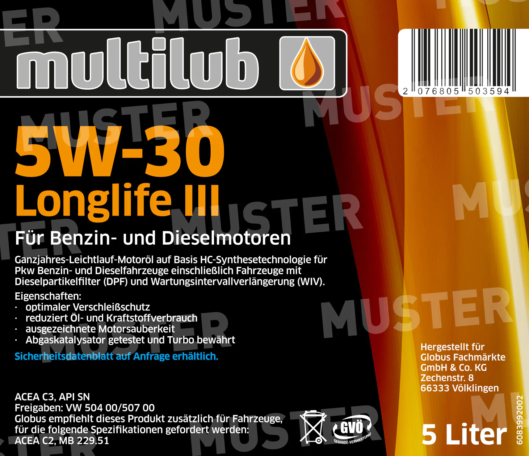 Multilub Motoröl 5W-30 Longlife III 5L