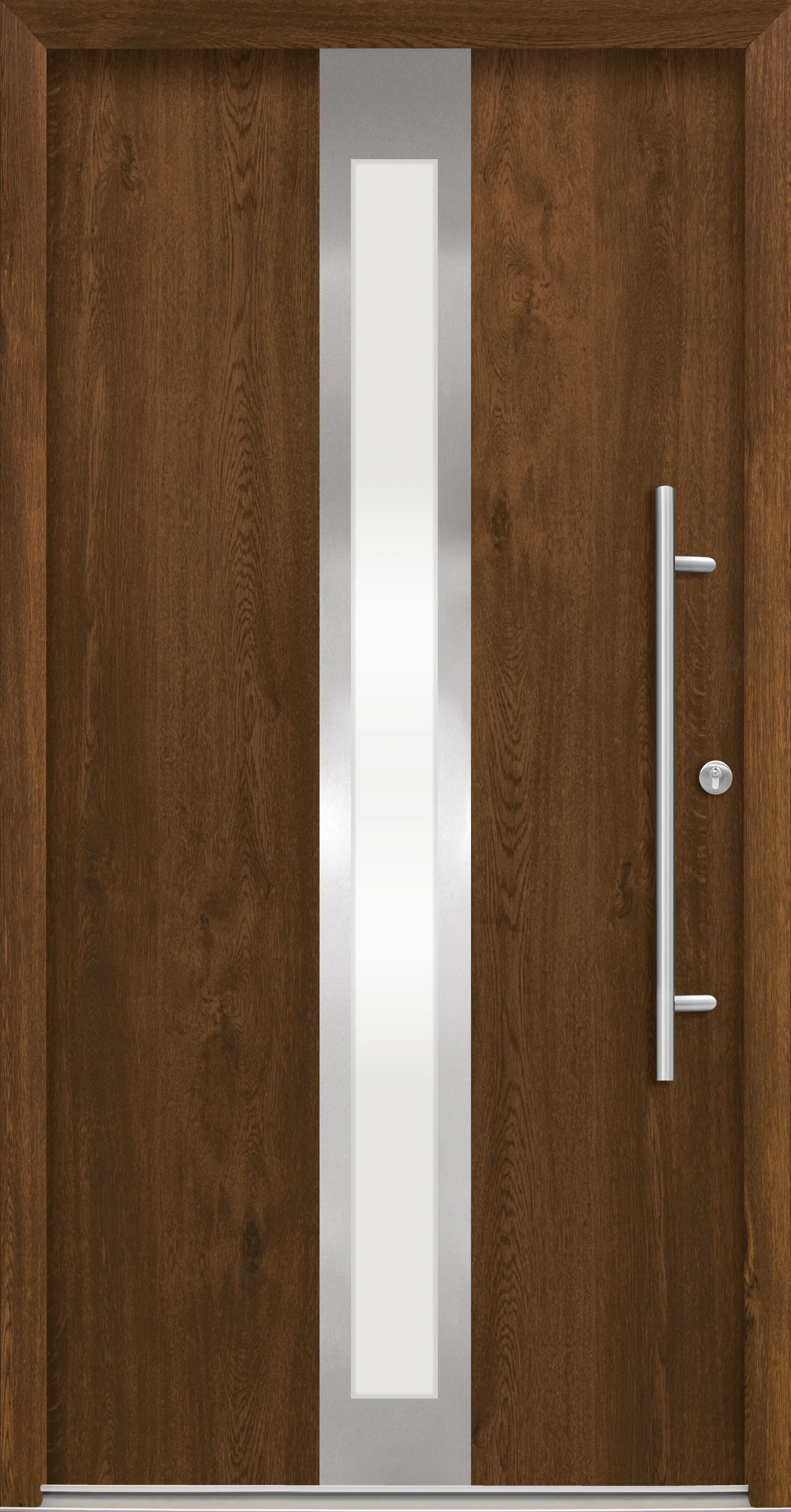 Splendoor Haustür Passivedoor Premium B01 Nussbaum DIN Rechts 100 x 210 cm