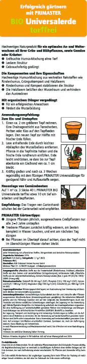 Primaster Bio Universalerde 40 L torffrei