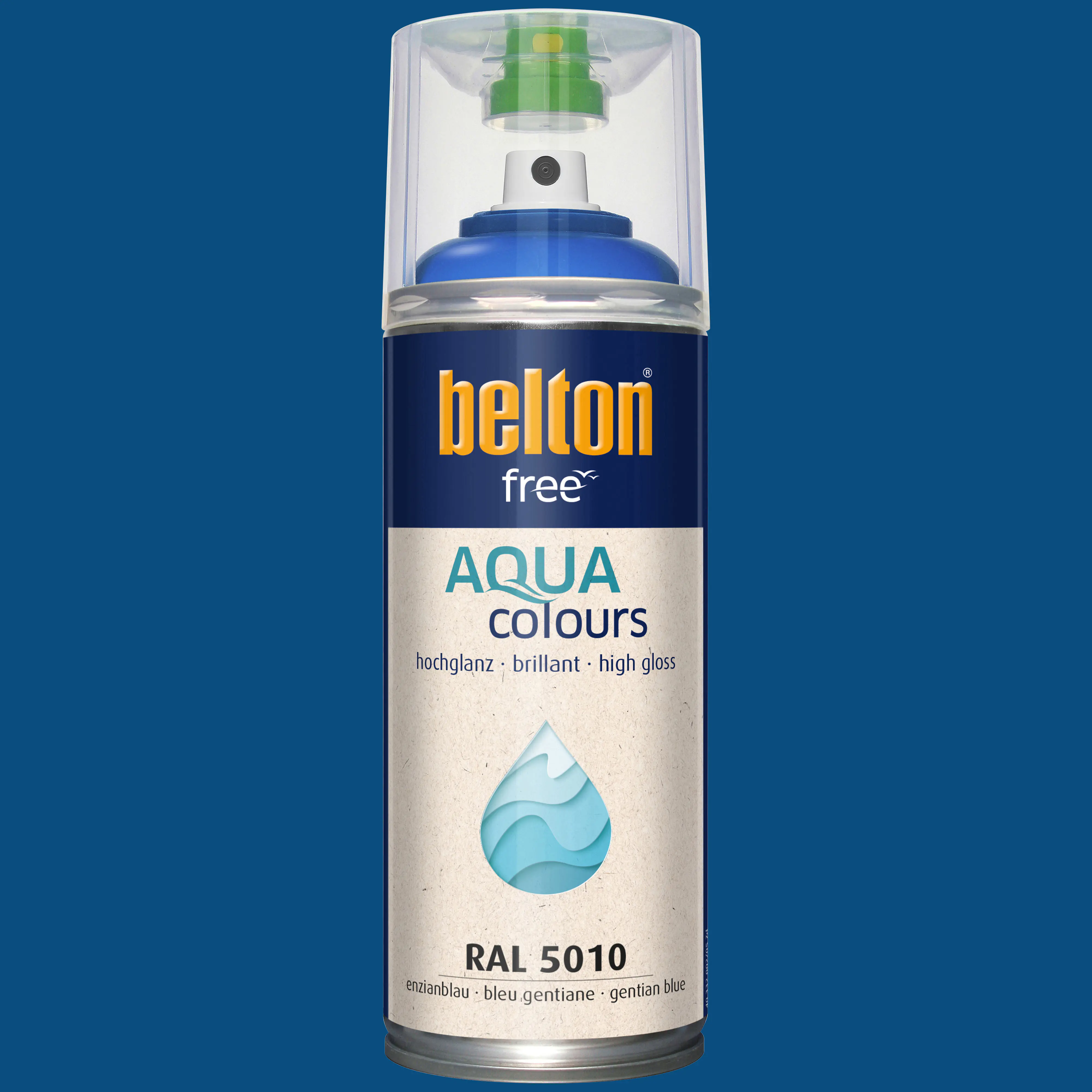 belton free Lackspray AQUAcolours 400 ml enzianblau hochglanz