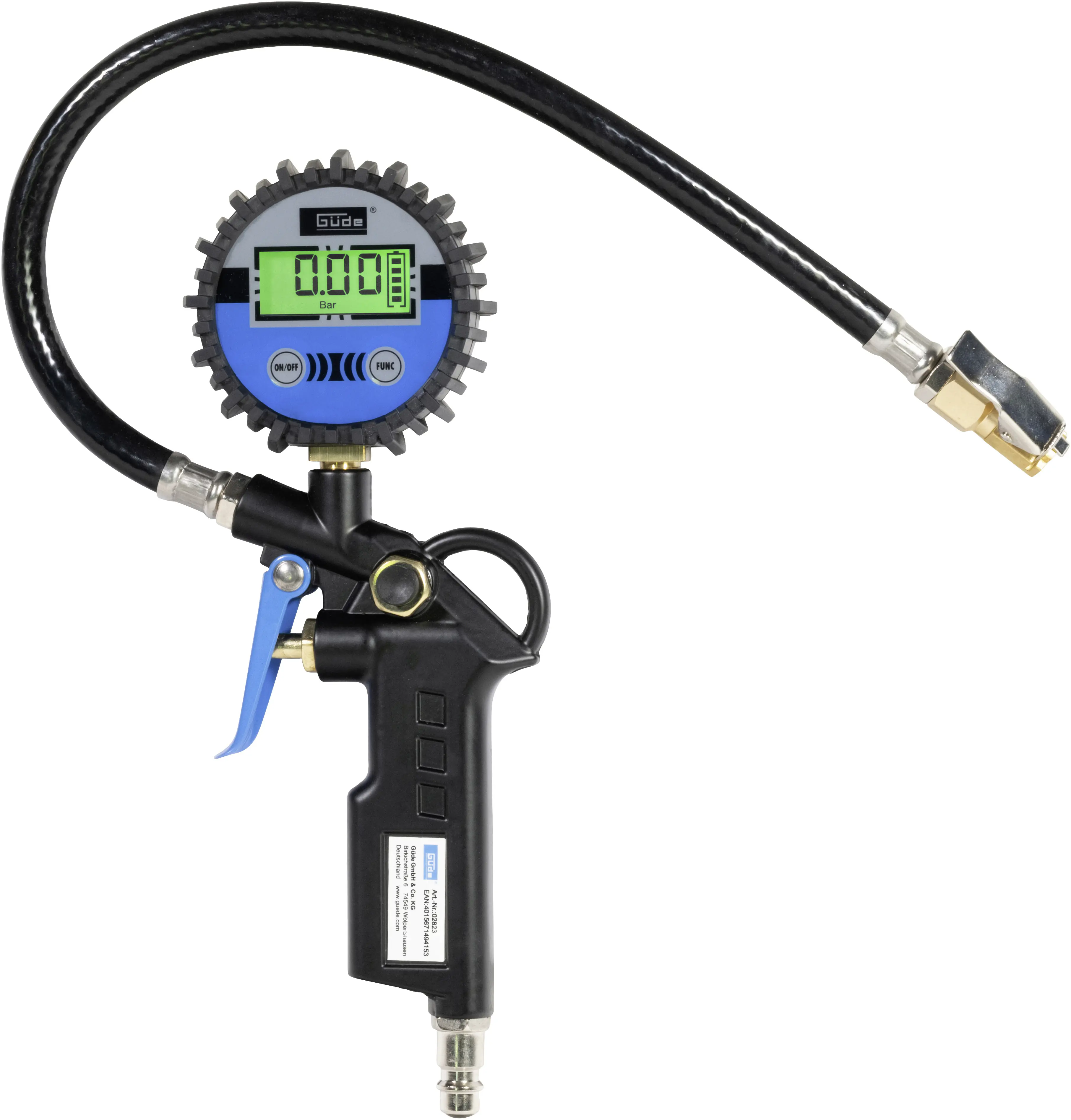 Güde Reifenfüller Digital 11 E Schlauch 365 mm, Automatikabschaltung