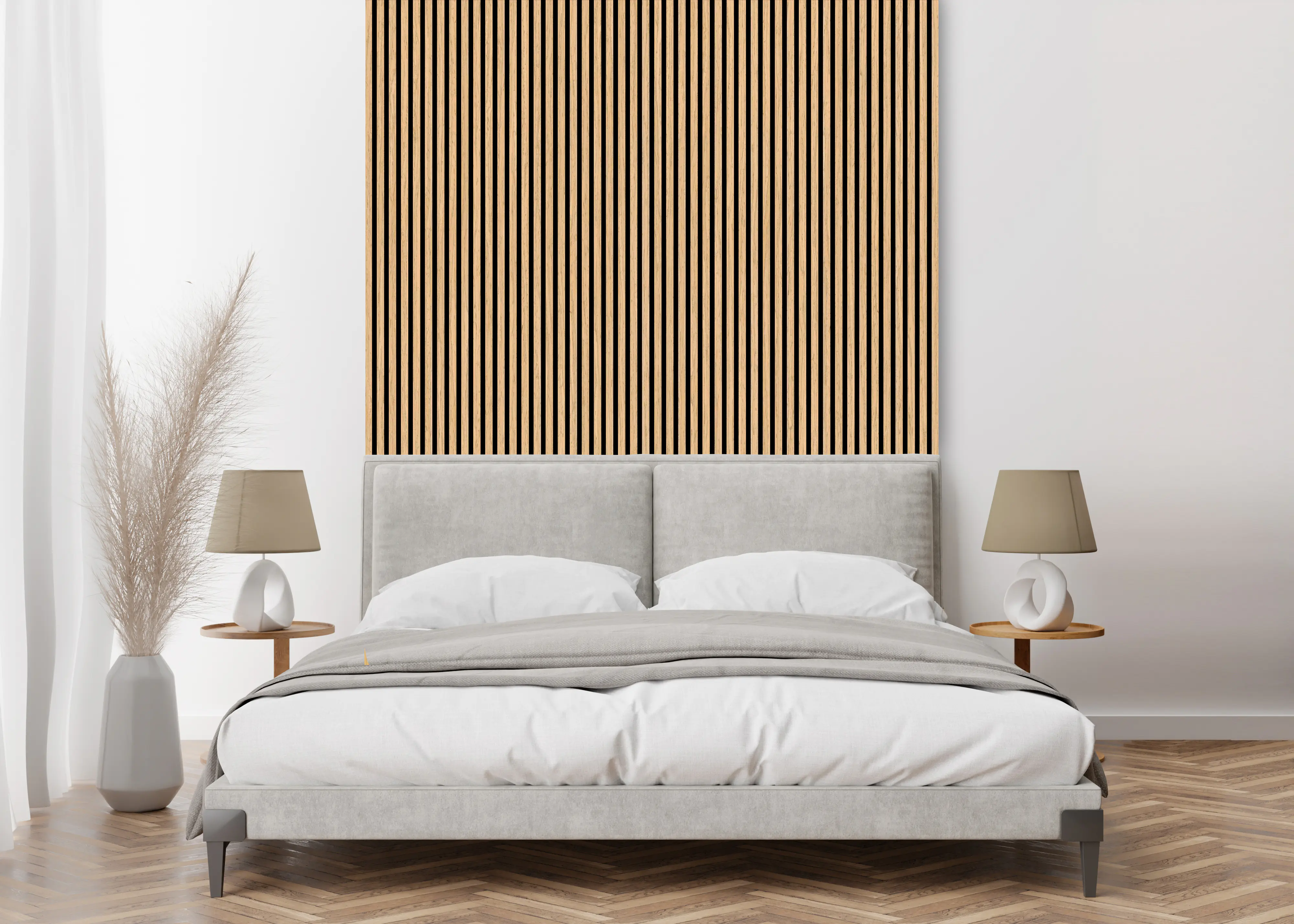 Neuhofer Akustikpaneele Holz Eiche furniert braun 267 x 57 x 1,9 cm Neuhofer Akustikpaneele Holz Eiche furniert braun 267 x 57 x 1,9 cm